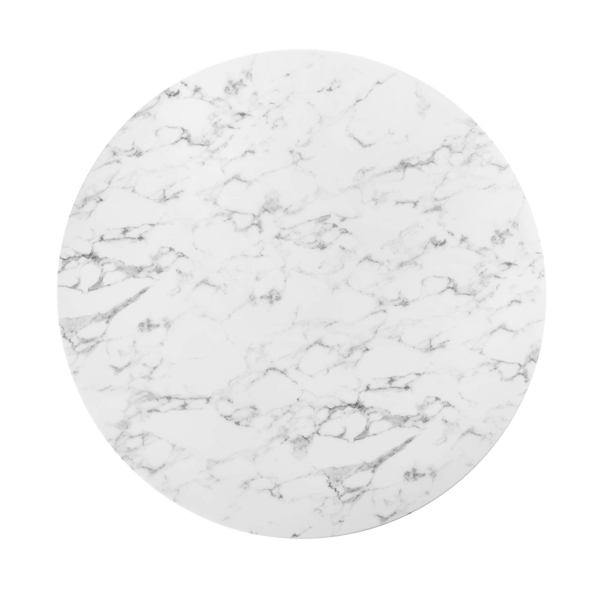 Modway Lippa 54" Round Faux Marble Dining Table