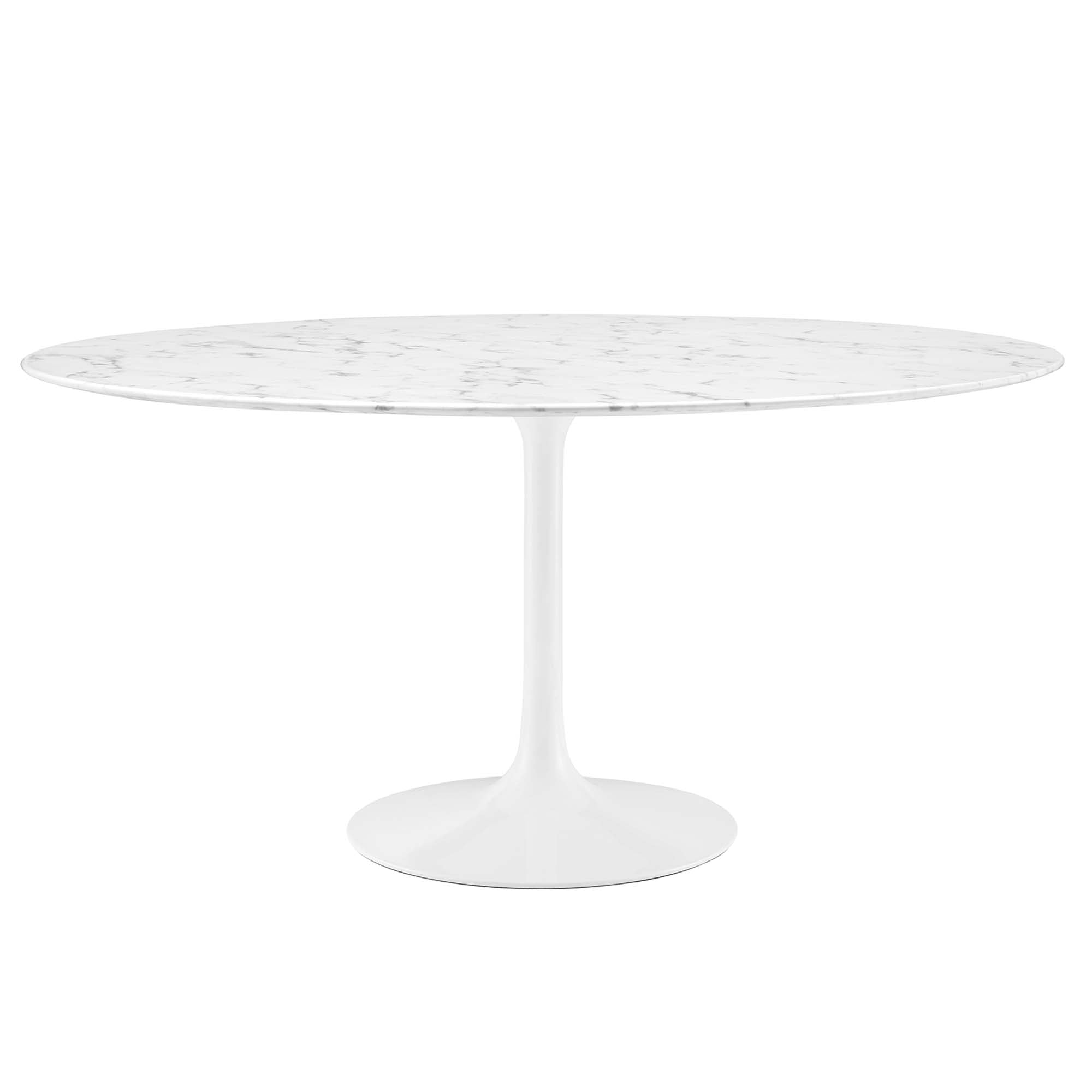 Modway Lippa 60" Round Faux Marble Dining Table