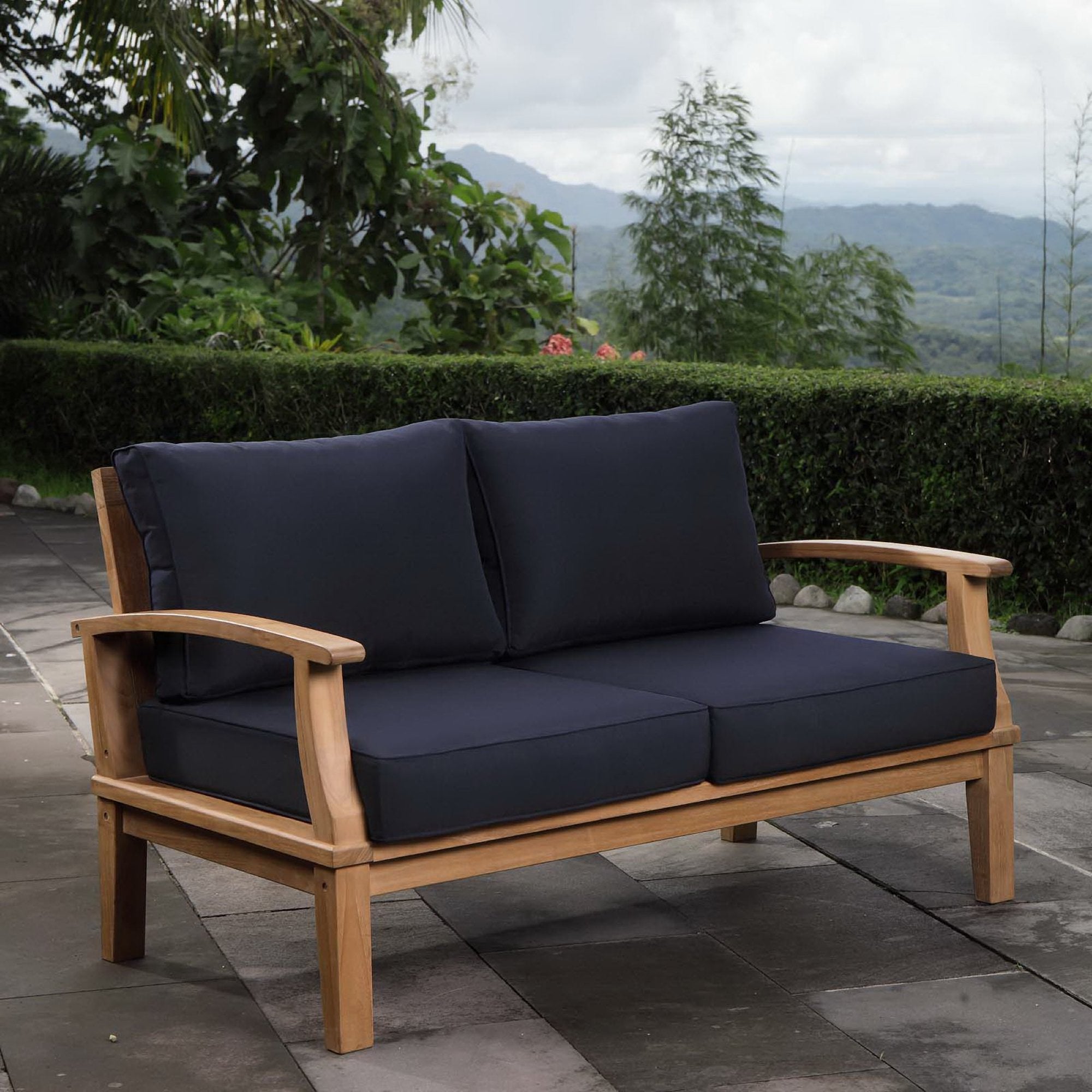 Modway Marina Outdoor Patio Teak Loveseat