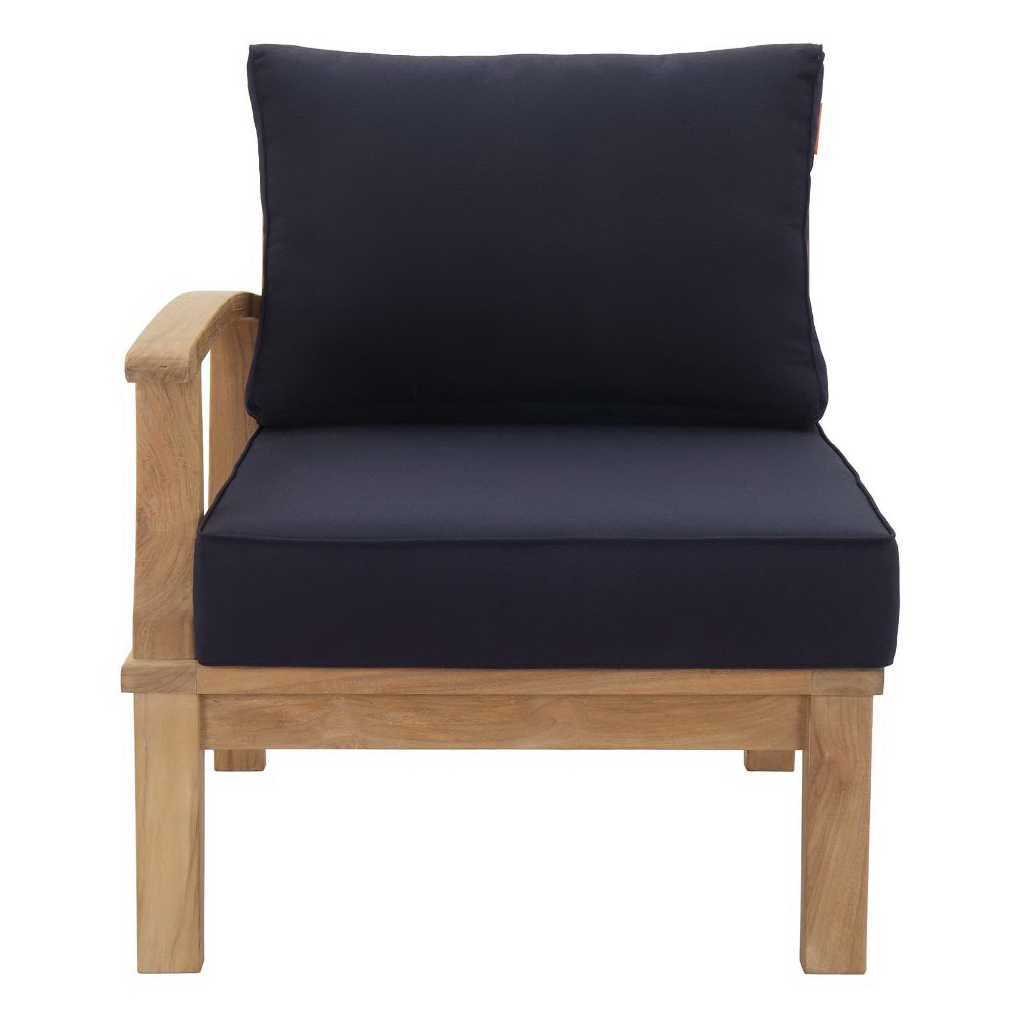 Modway Marina Outdoor Patio Teak Left-Facing Sofa