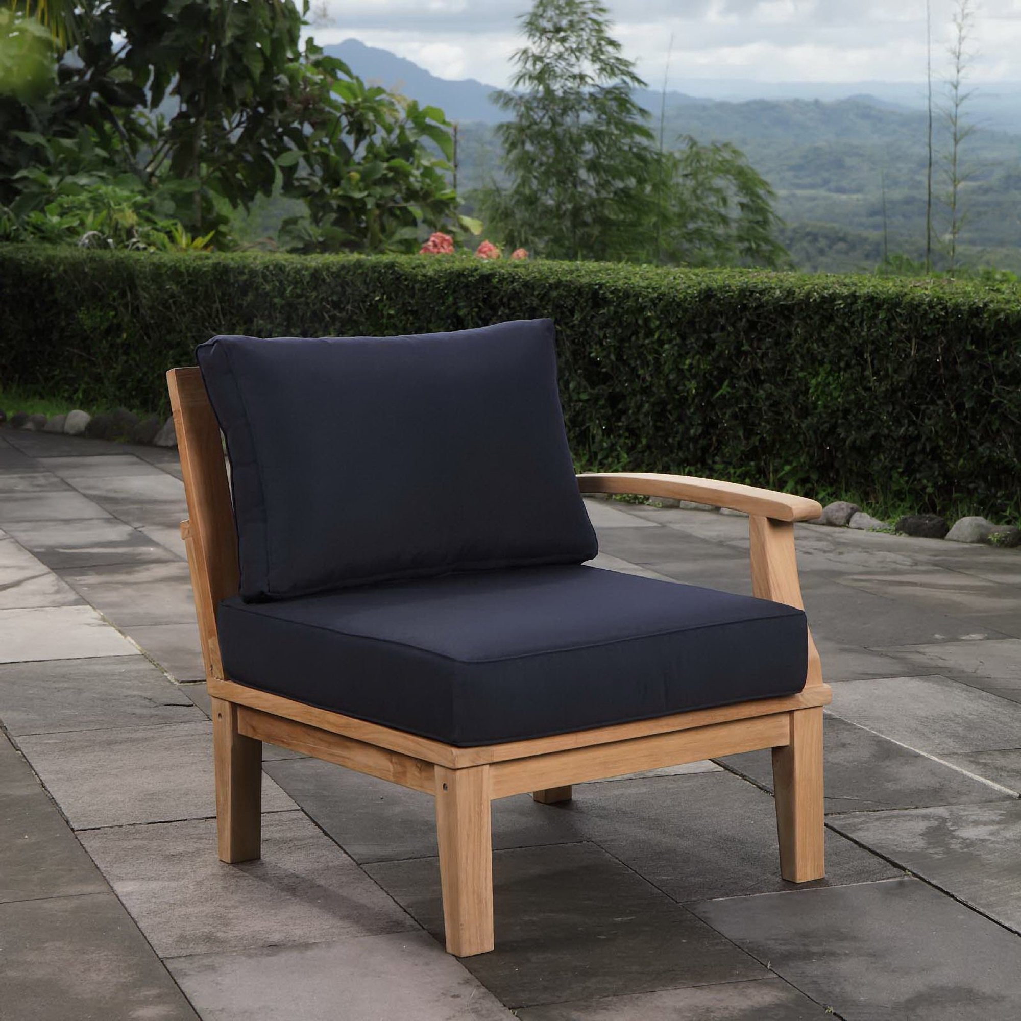 Modway Marina Outdoor Patio Teak Right-Facing Sofa