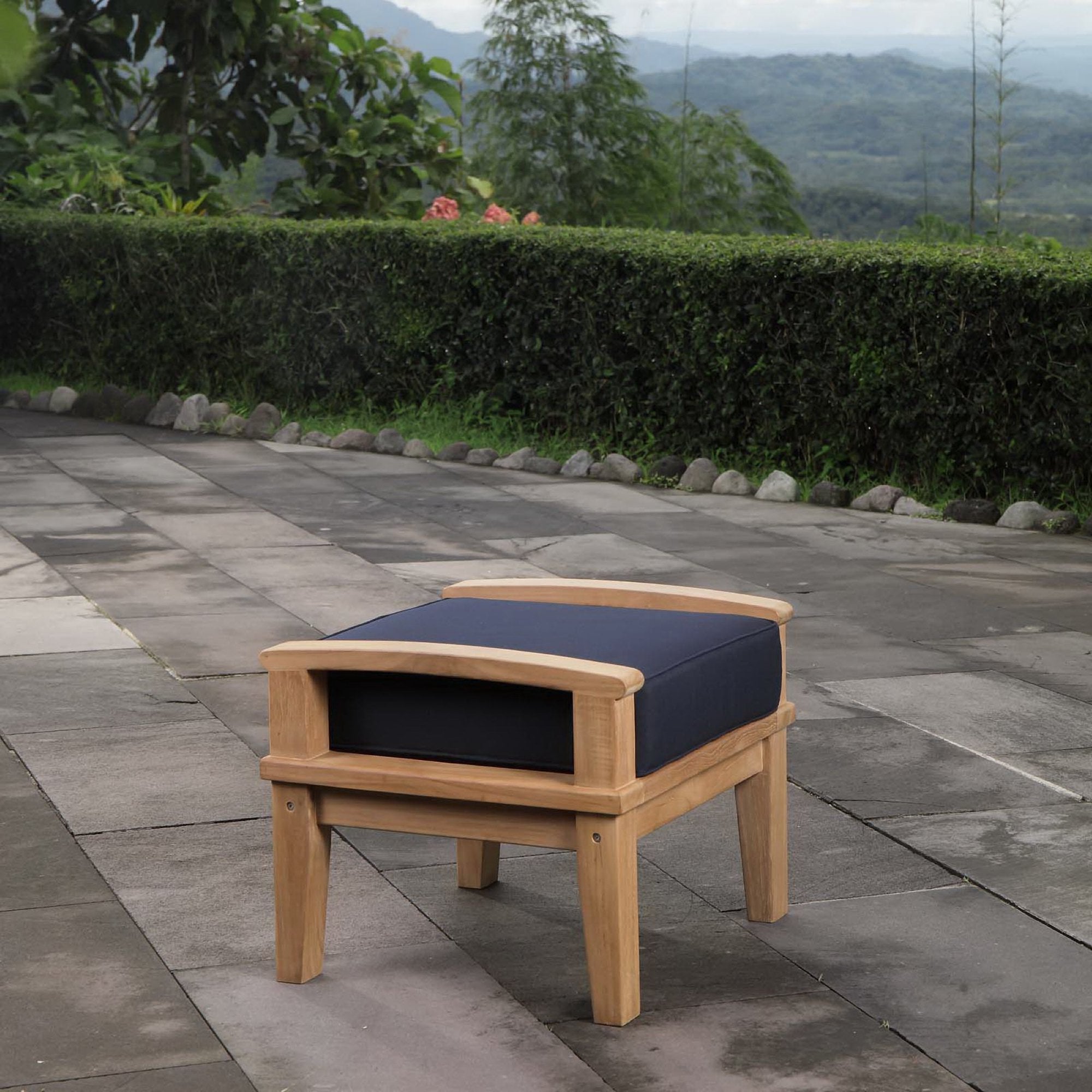 Modway Marina Outdoor Patio Teak Ottoman