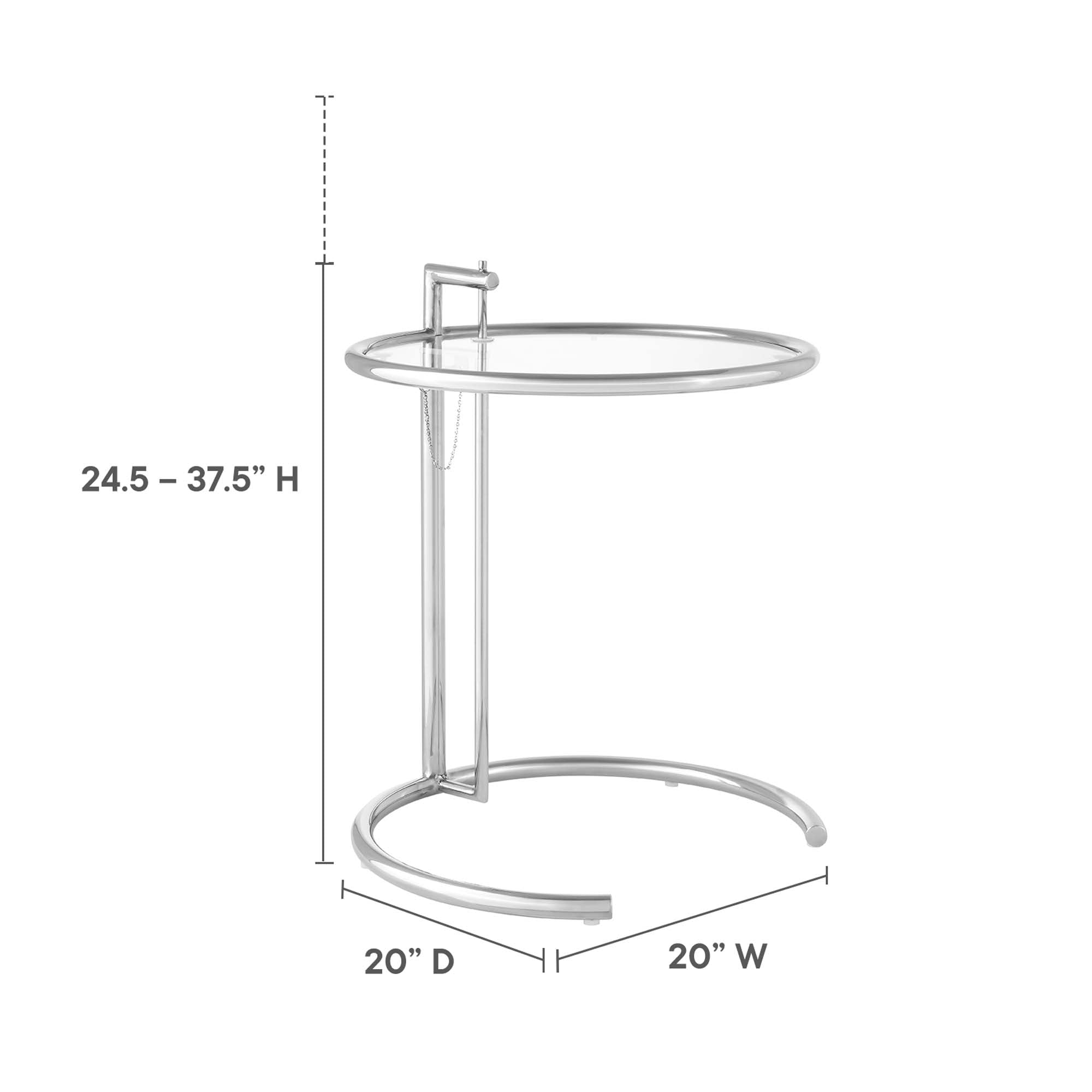 Modway Eileen Gray Metal Side Table