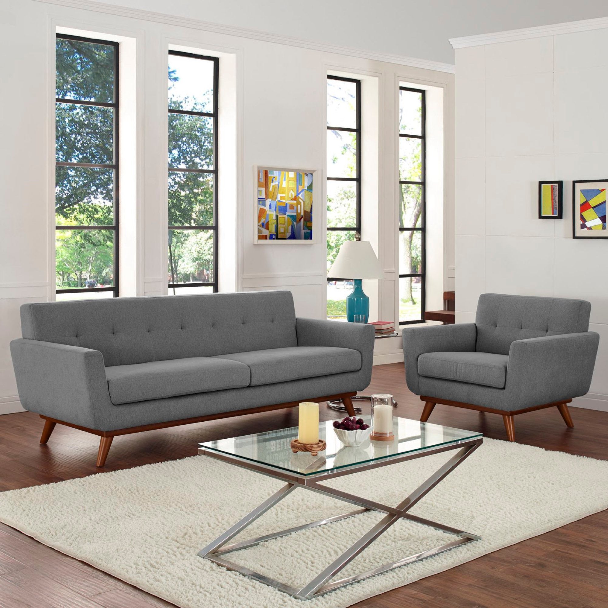 Modway Engage Armchair and Sofa Set of 2