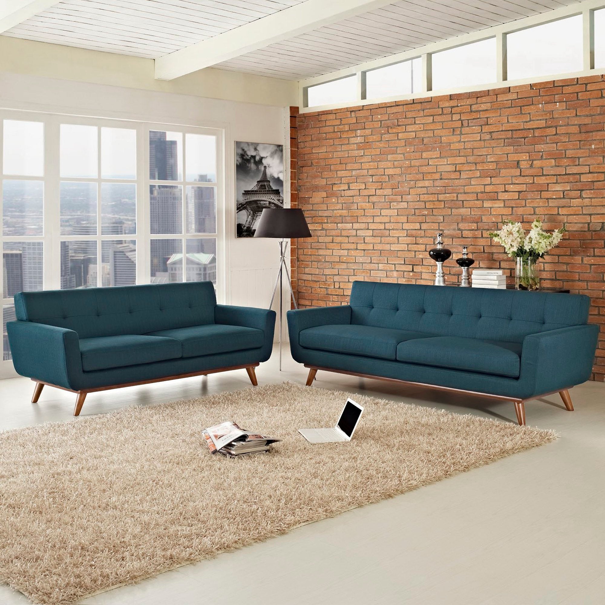 Modway Engage Loveseat and Sofa Set of 2