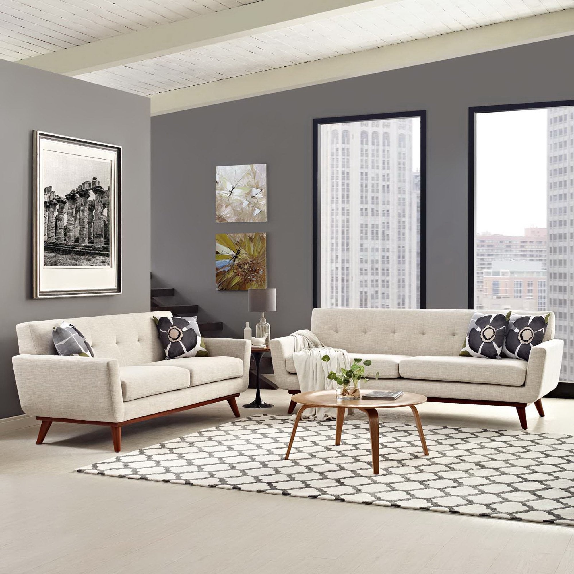 Modway Engage Loveseat and Sofa Set of 2