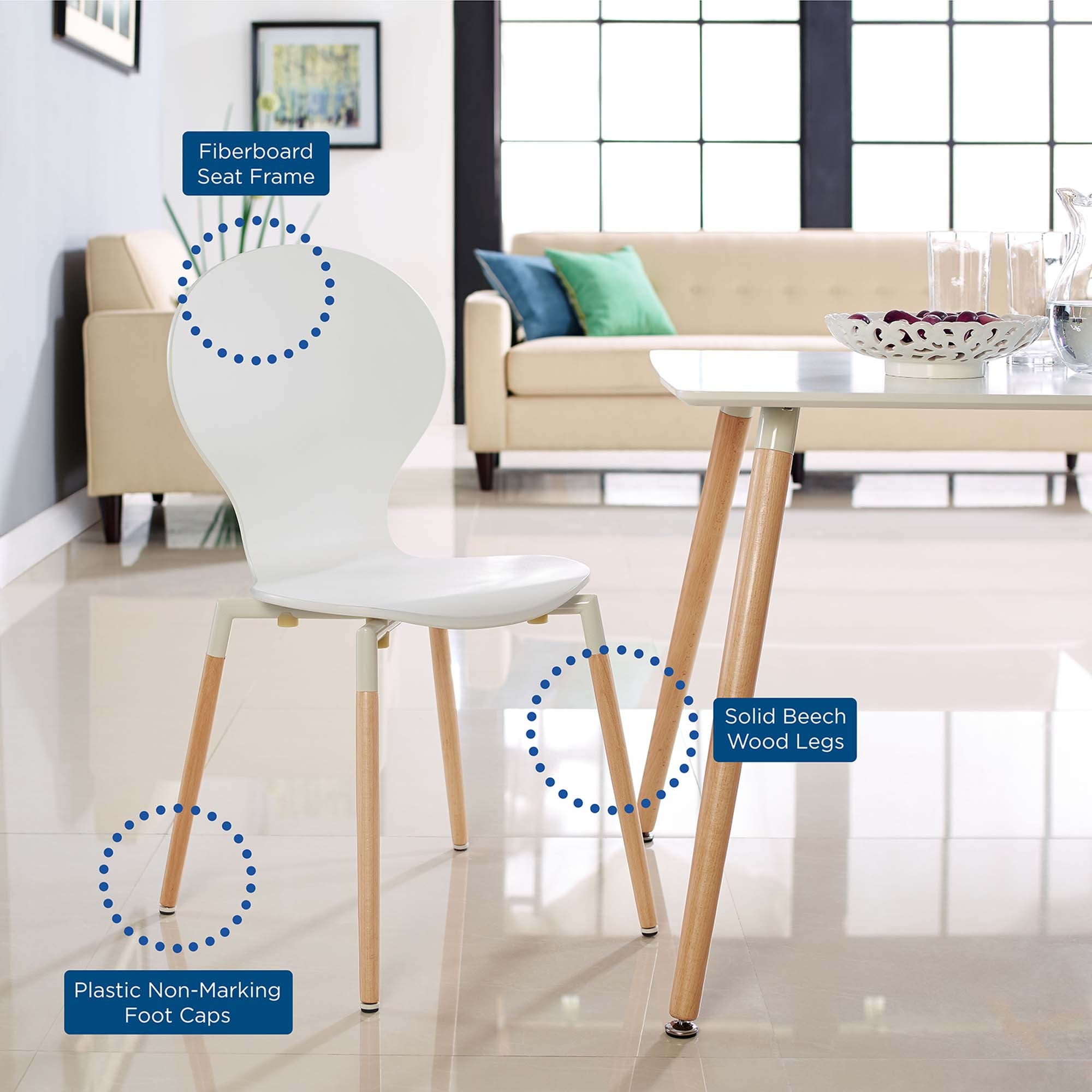Modway Path Dining Chair Set of 4
