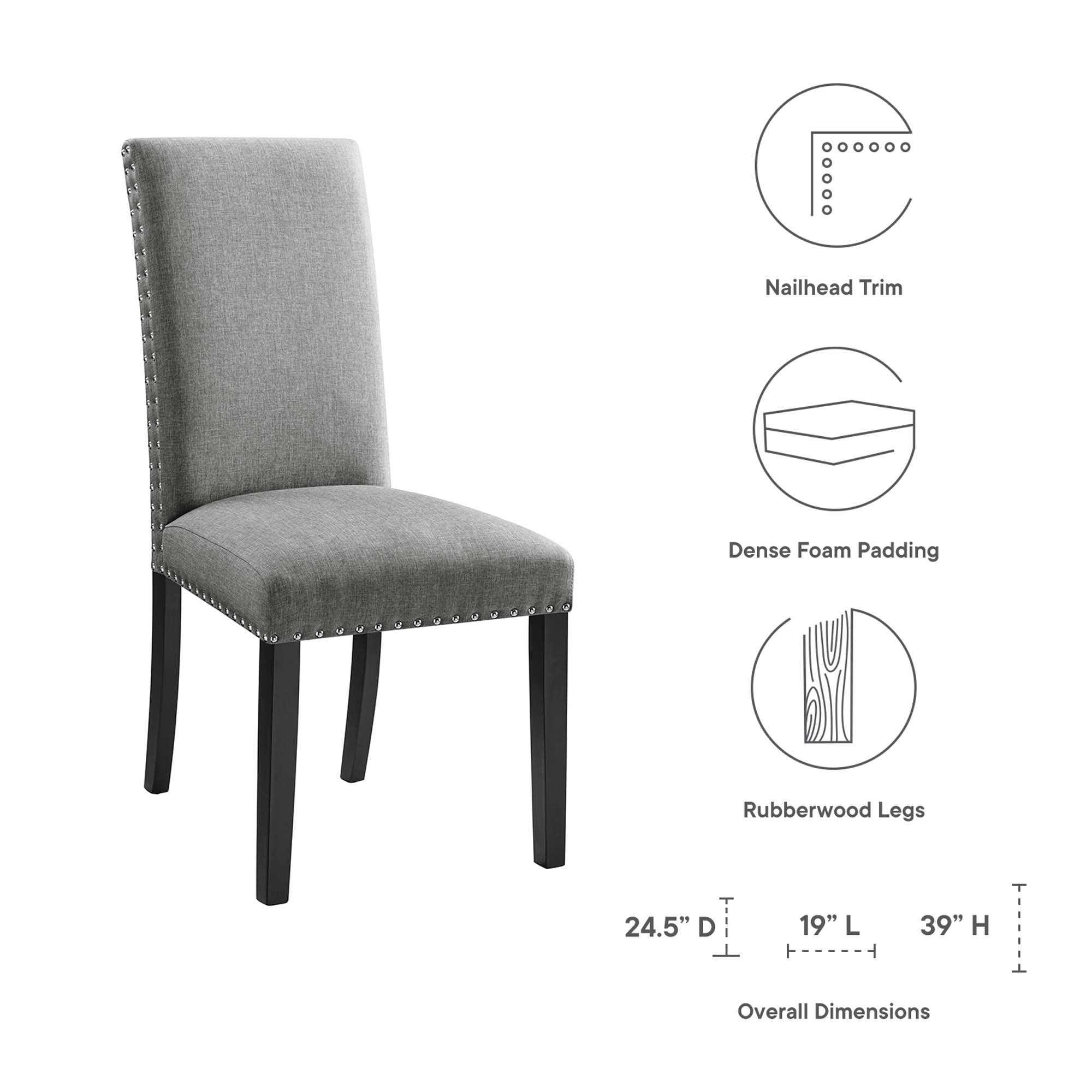 Modway Parcel Dining Upholstered Fabric Side Chair