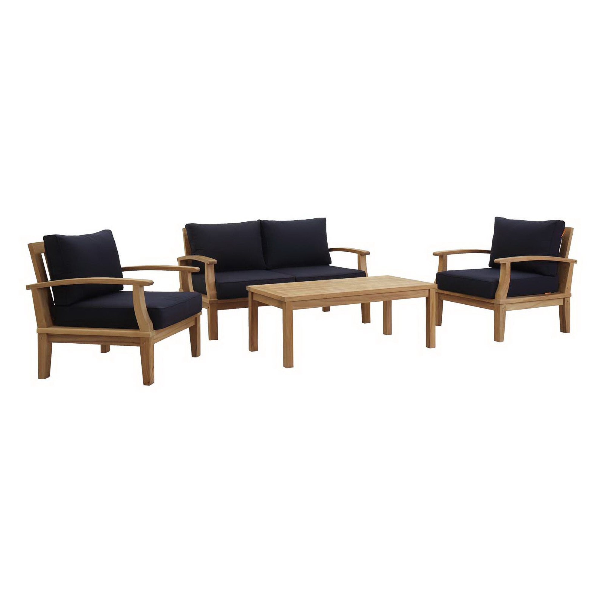 Modway Marina 4 Piece Outdoor Patio Teak Set