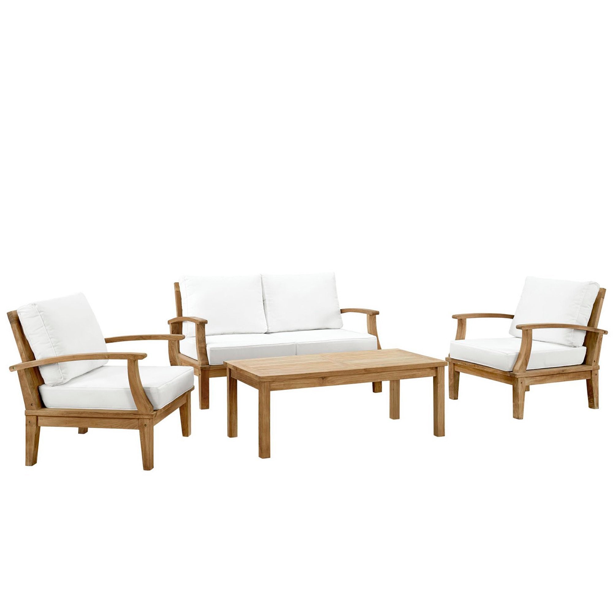 Modway Marina 4 Piece Outdoor Patio Teak Set