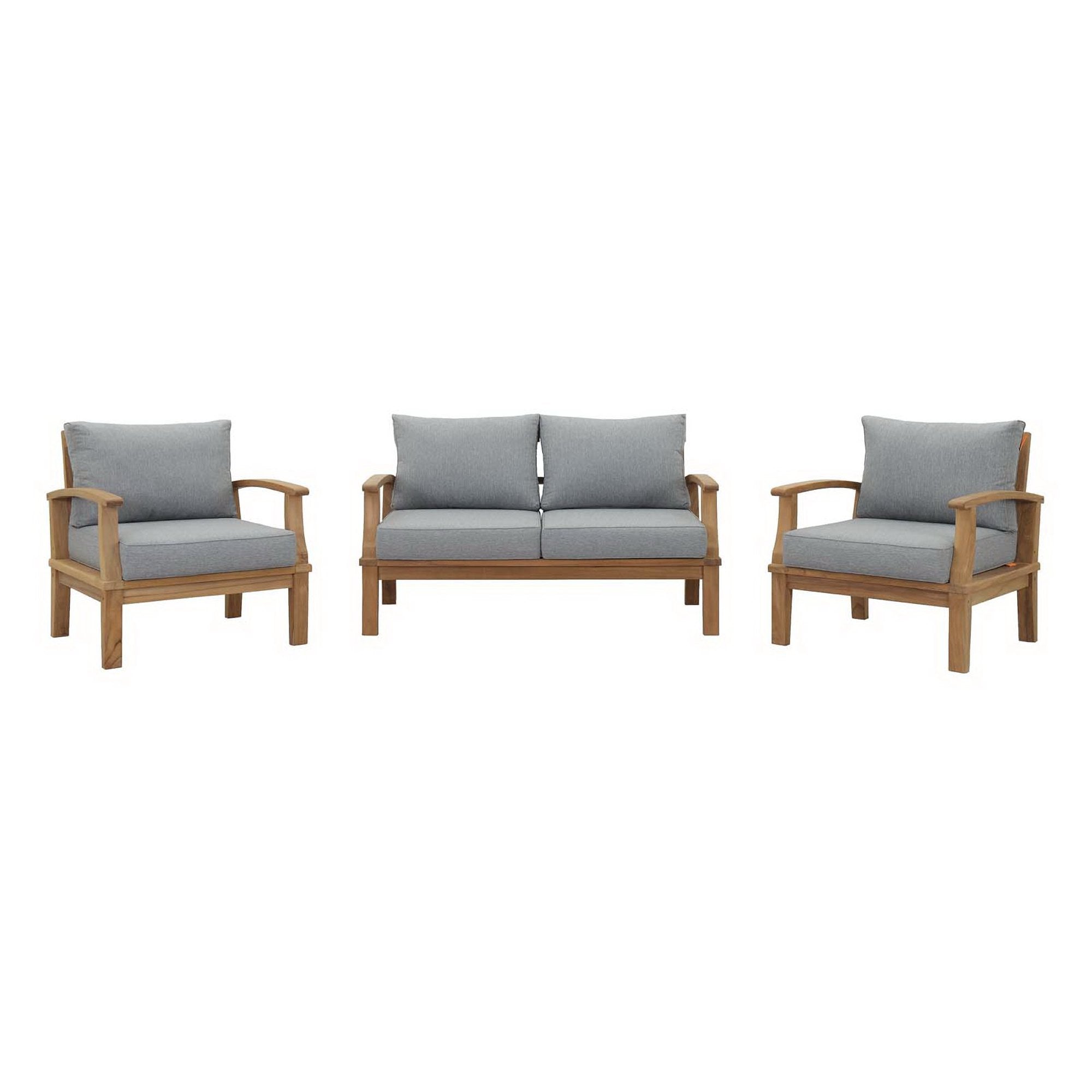 Modway Marina 3 Piece Outdoor Patio Teak Set