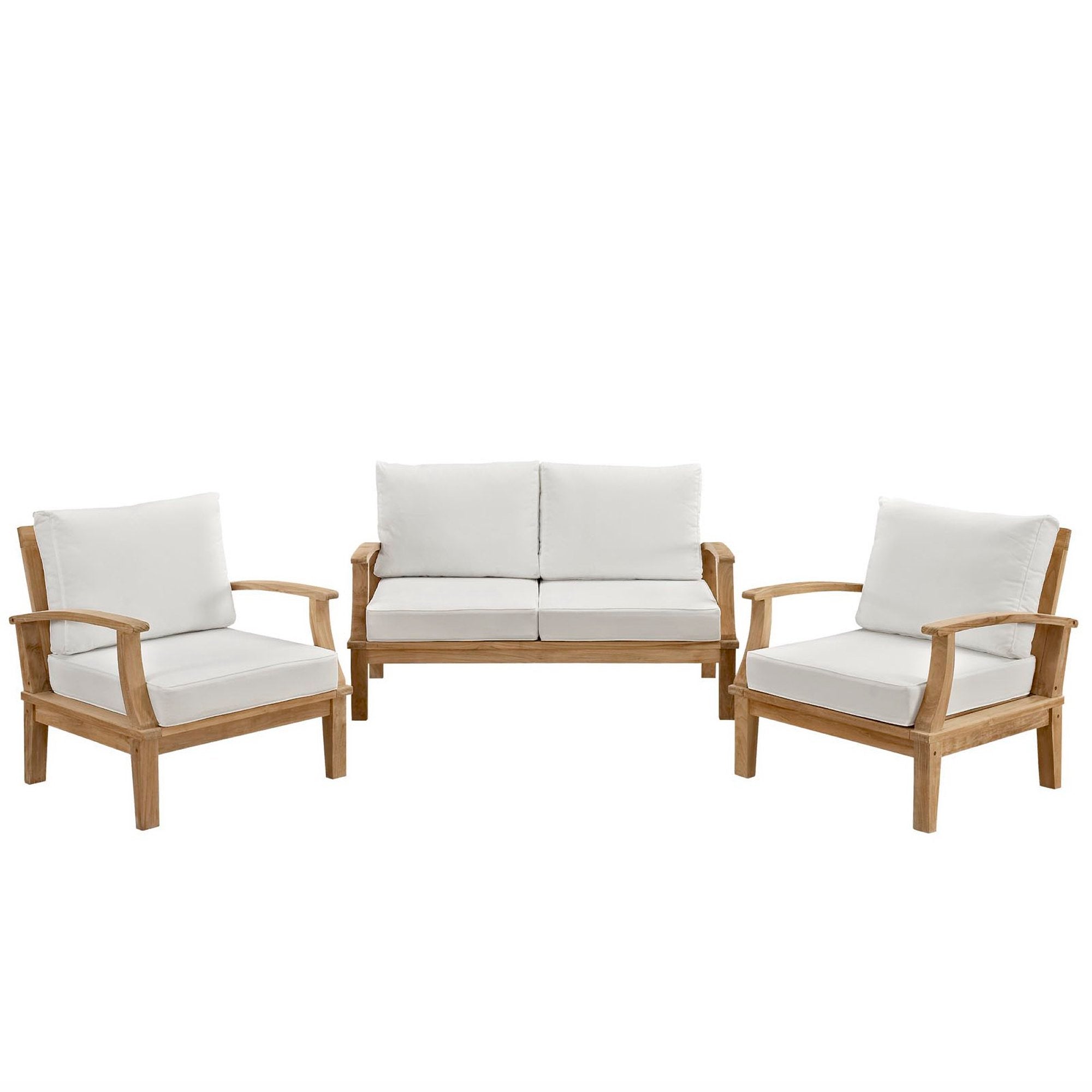 Modway Marina 3 Piece Outdoor Patio Teak Set