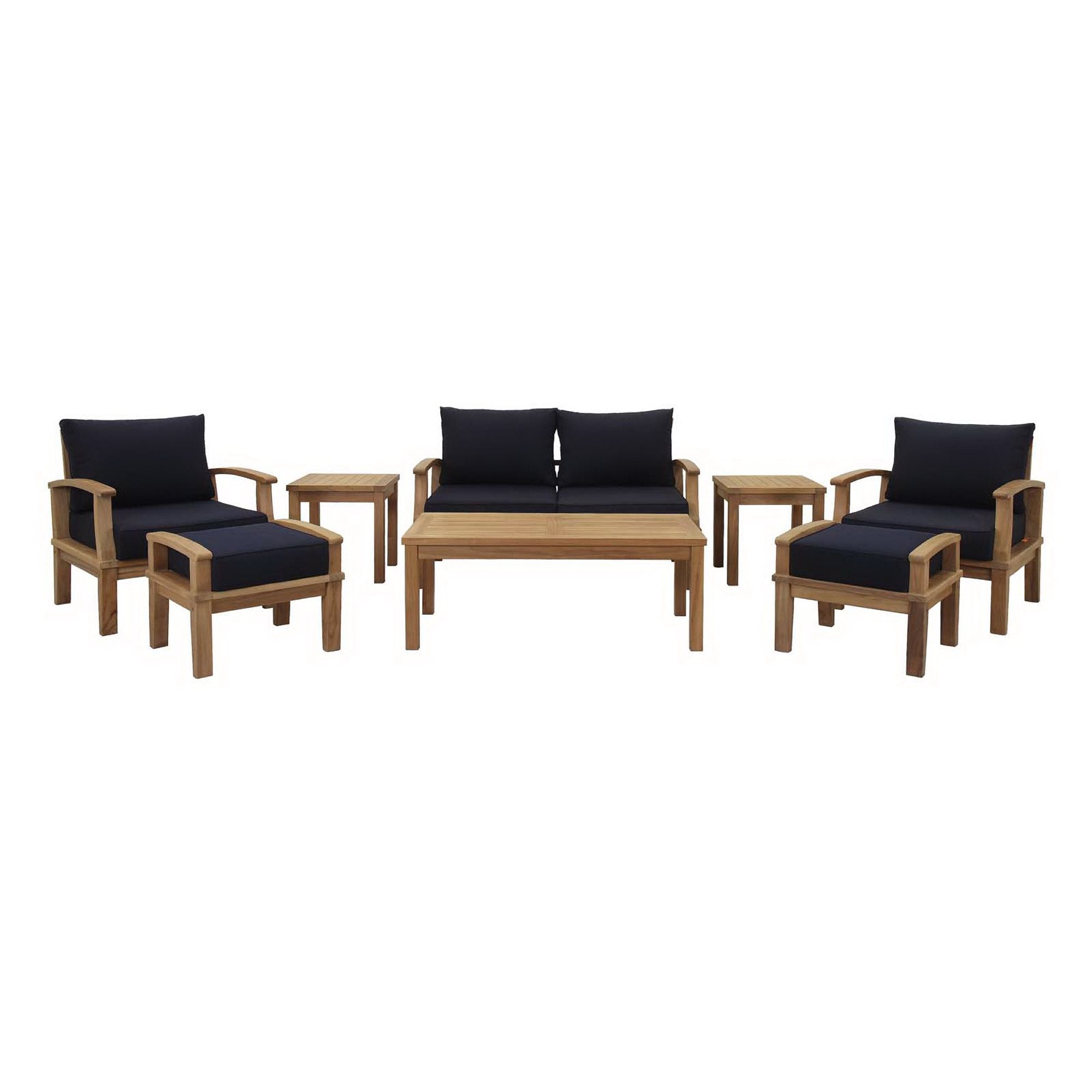 Modway Marina 8 Piece Outdoor Patio Teak Set