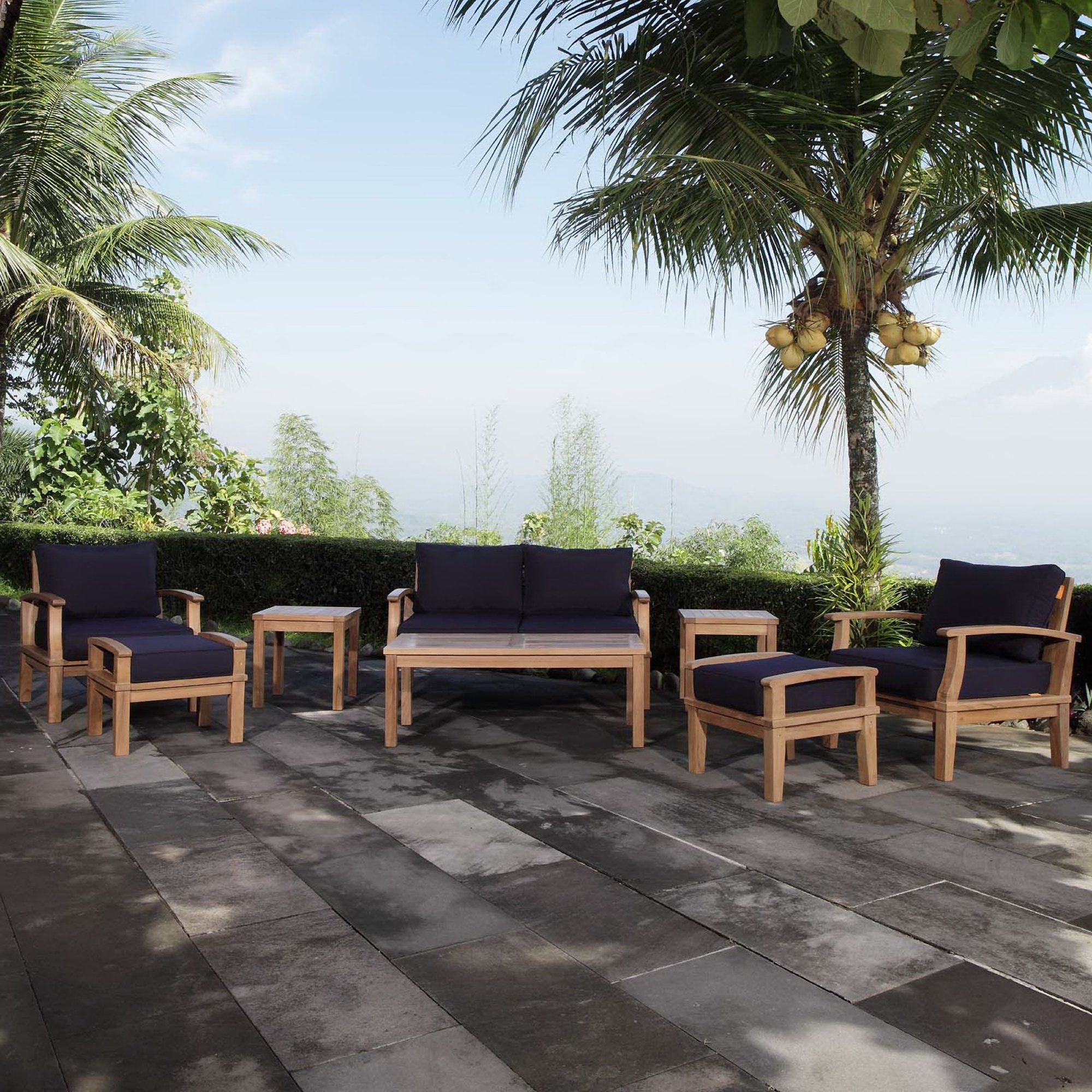 Modway Marina 8 Piece Outdoor Patio Teak Set