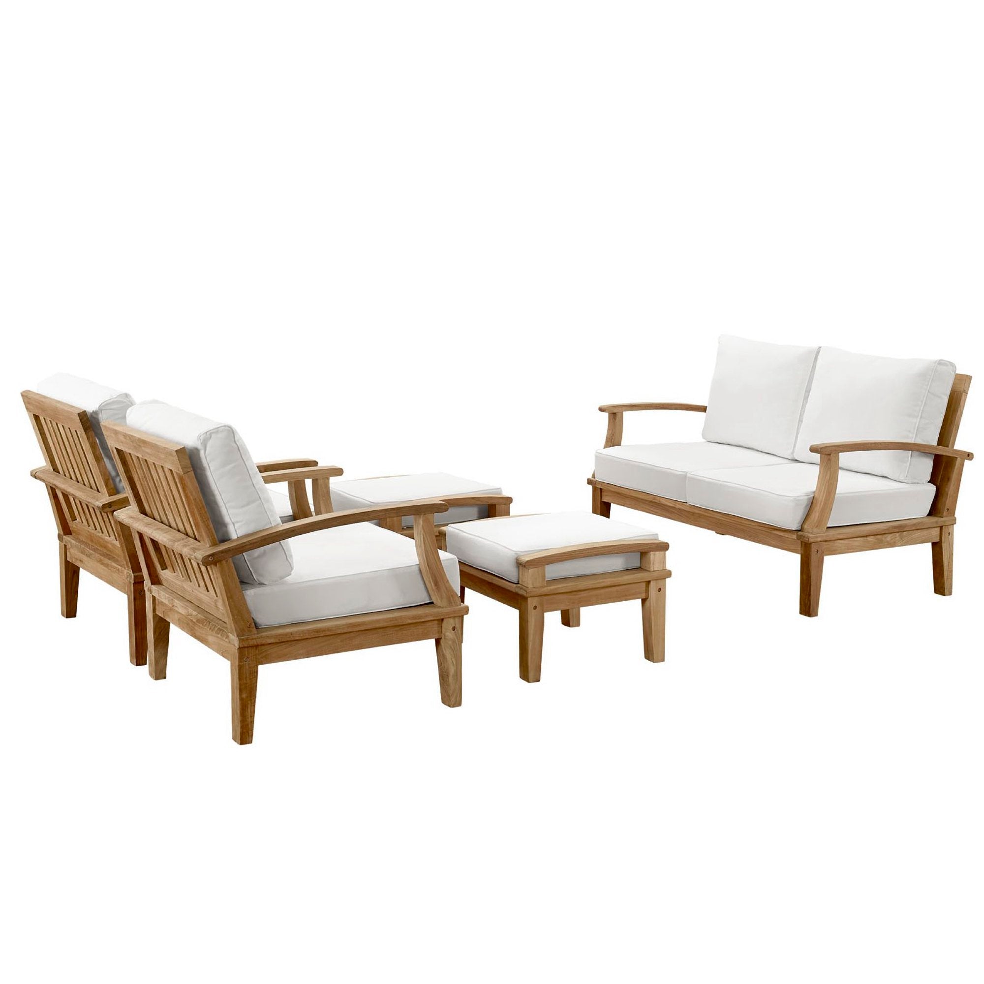 Modway Marina 5 Piece Outdoor Patio Teak Set
