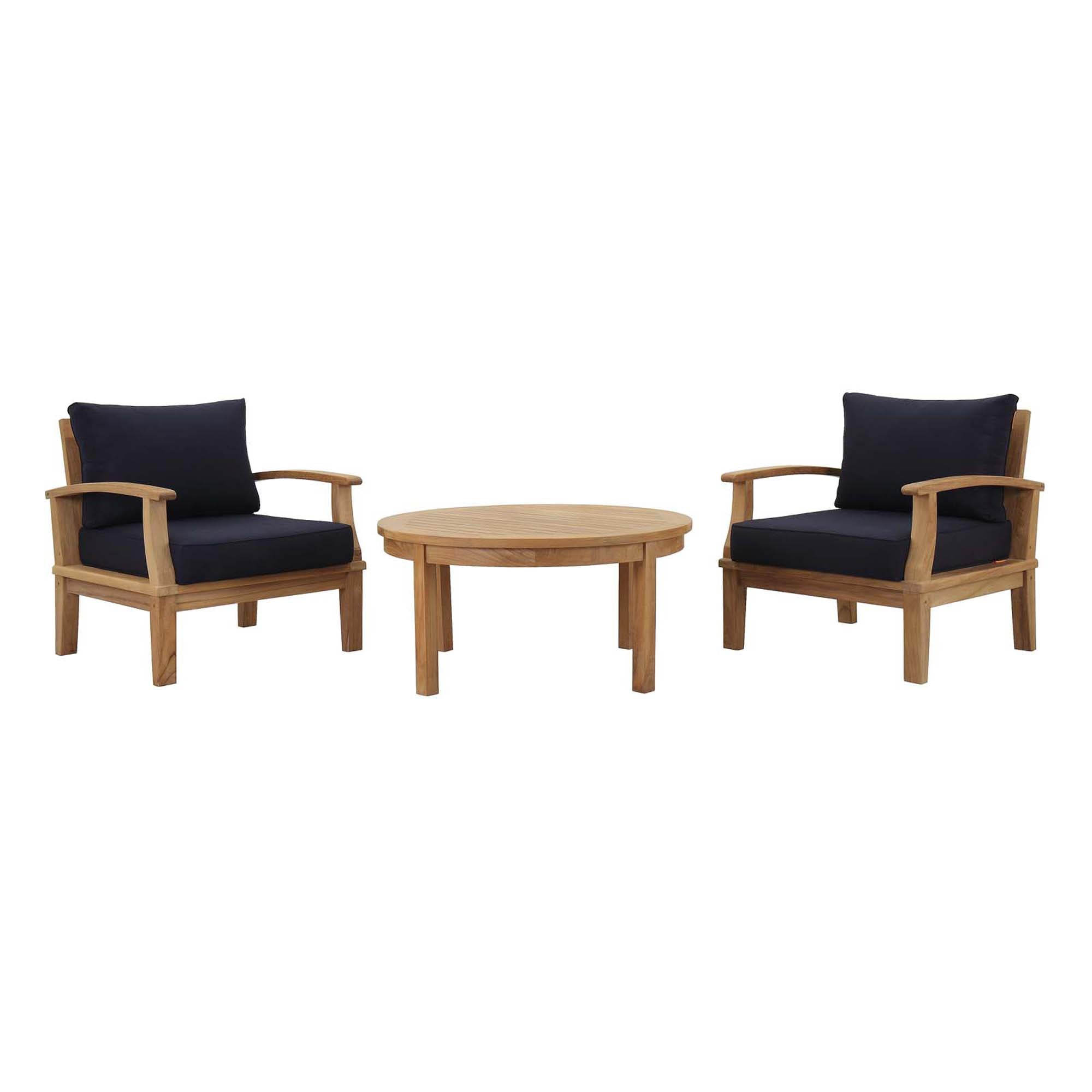 Modway Marina 3 Piece Outdoor Patio Teak Set