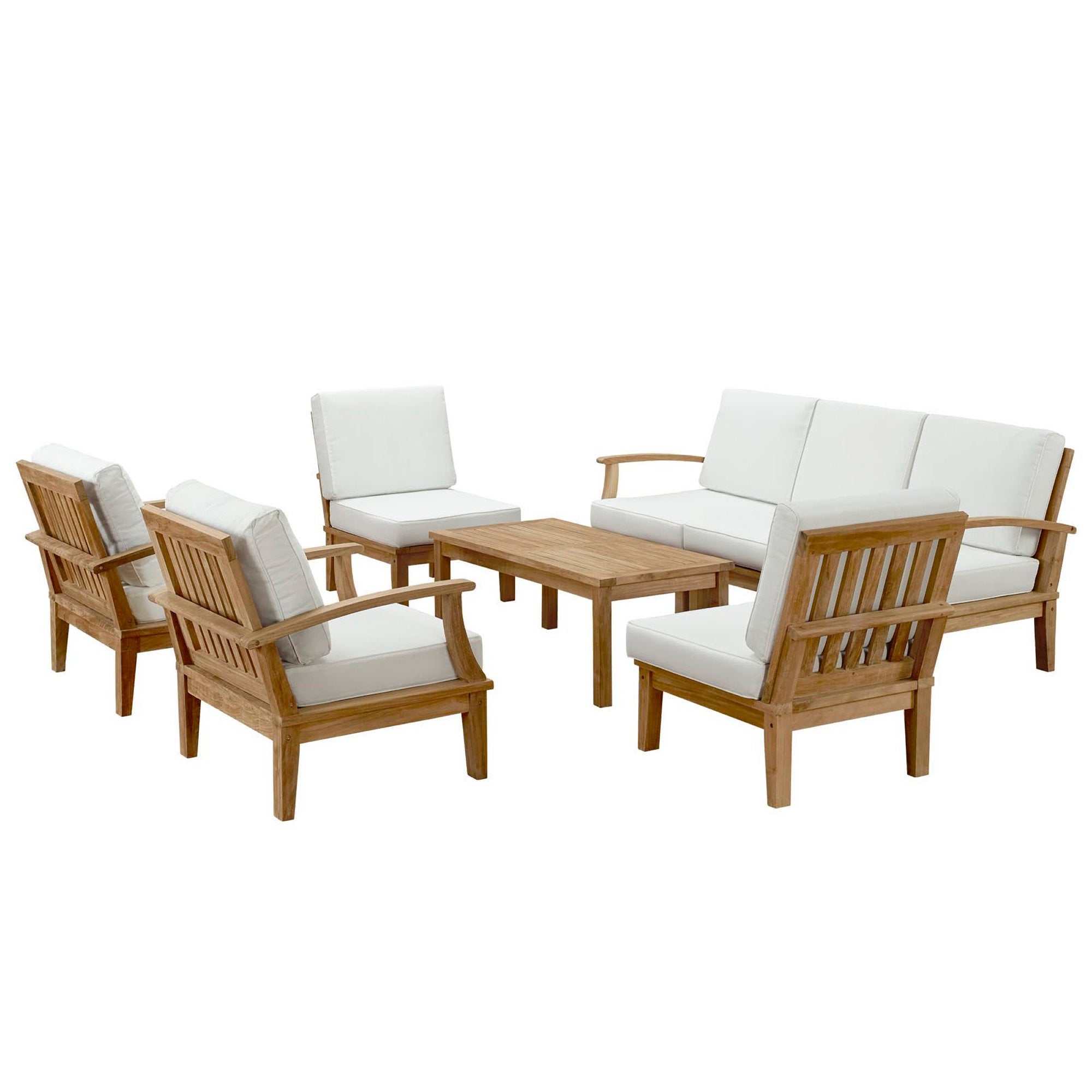 Modway Marina 8 Piece Outdoor Patio Teak Set