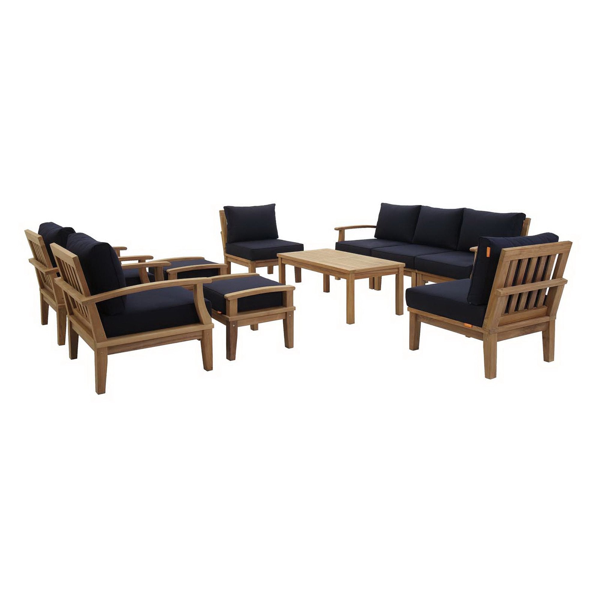 Modway Marina 10 Piece Outdoor Patio Teak Set