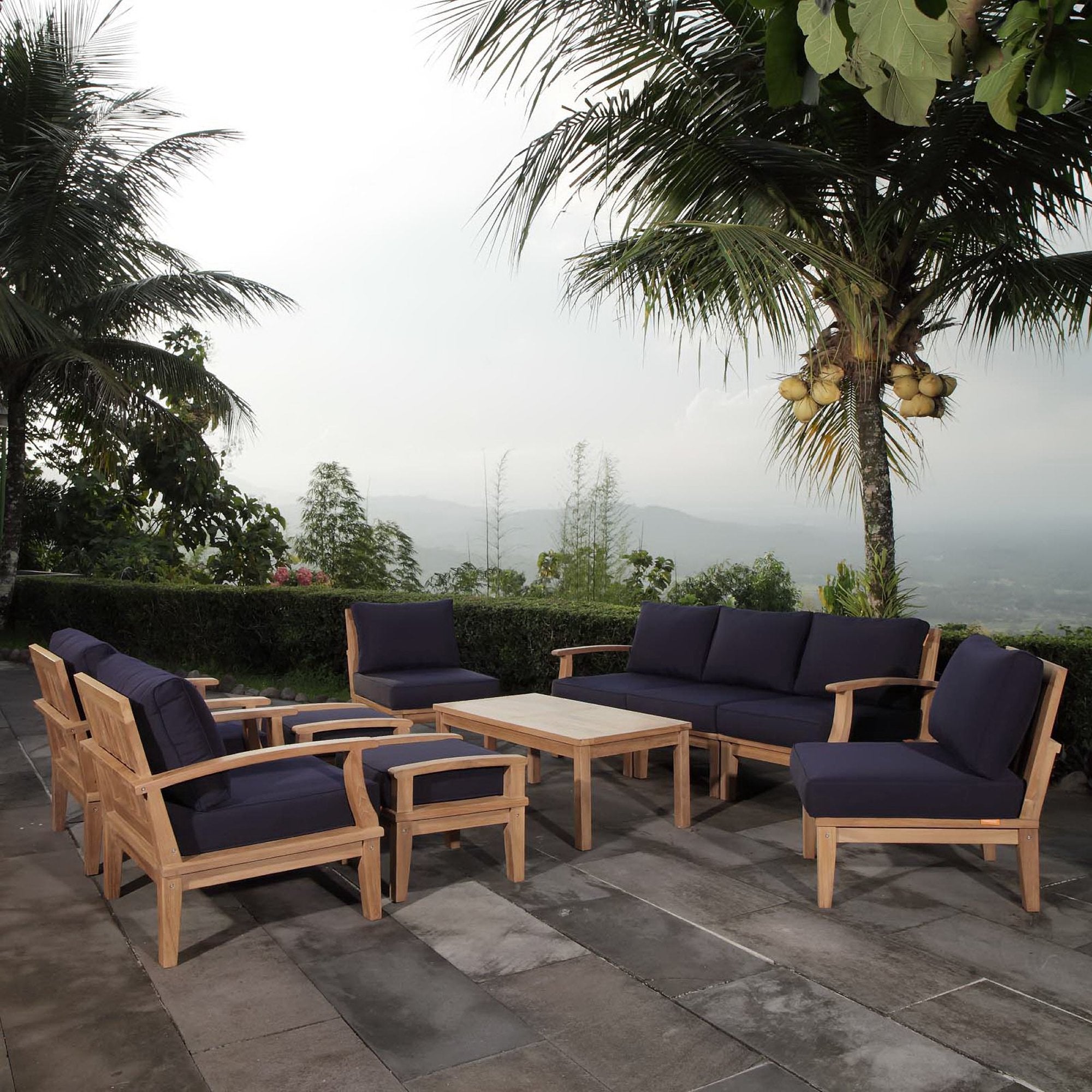 Modway Marina 10 Piece Outdoor Patio Teak Set