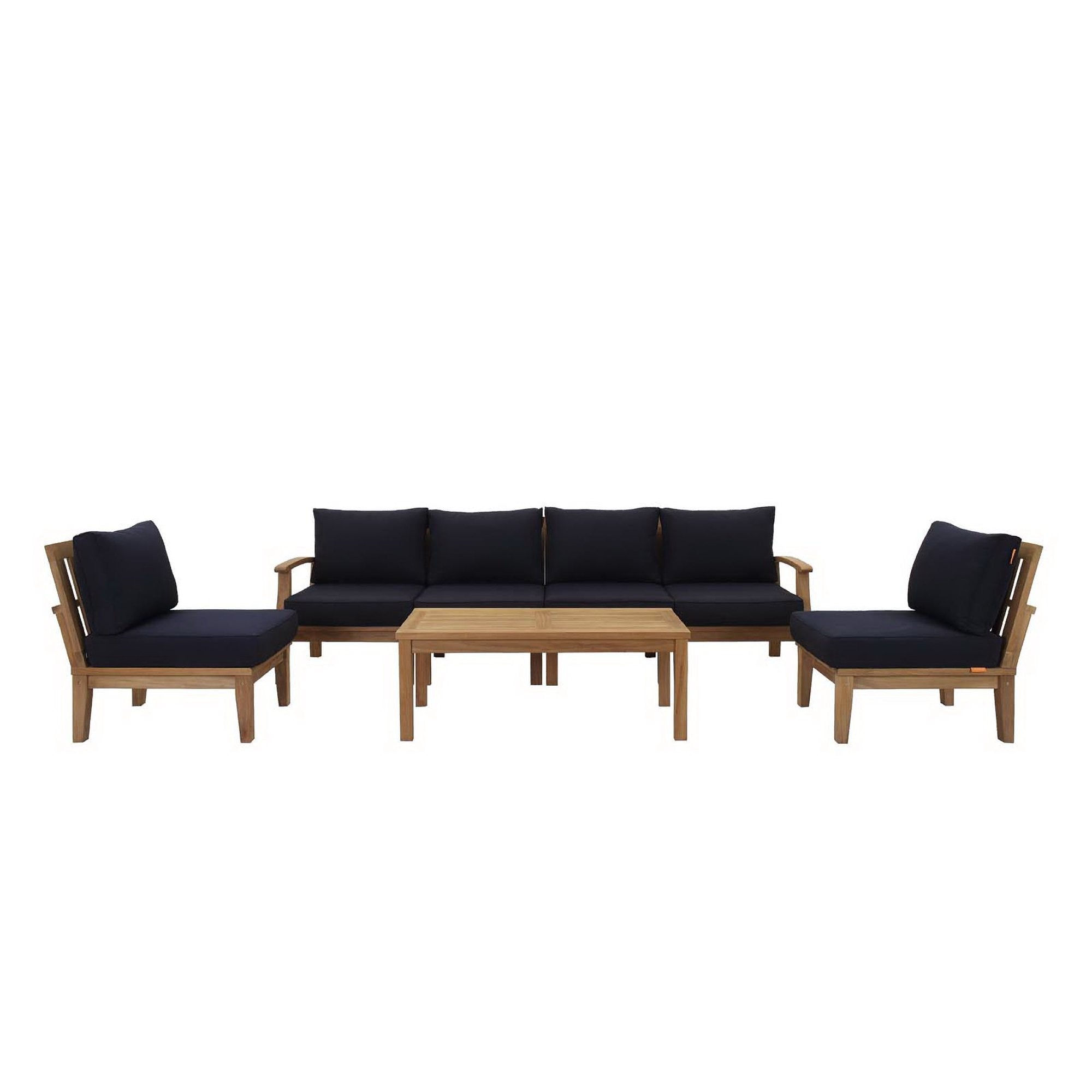 Modway Marina 7 Piece Outdoor Patio Teak Set