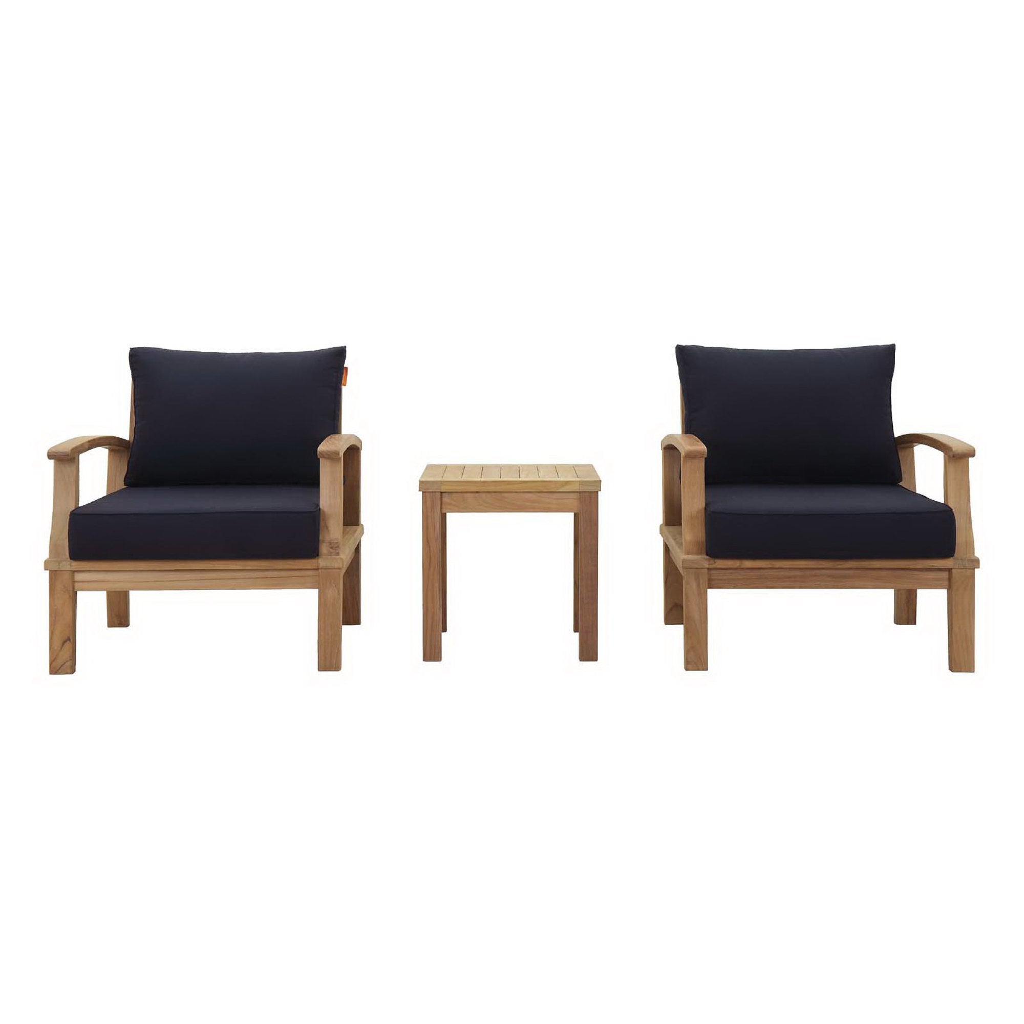 Modway Marina 3 Piece Outdoor Patio Teak Set