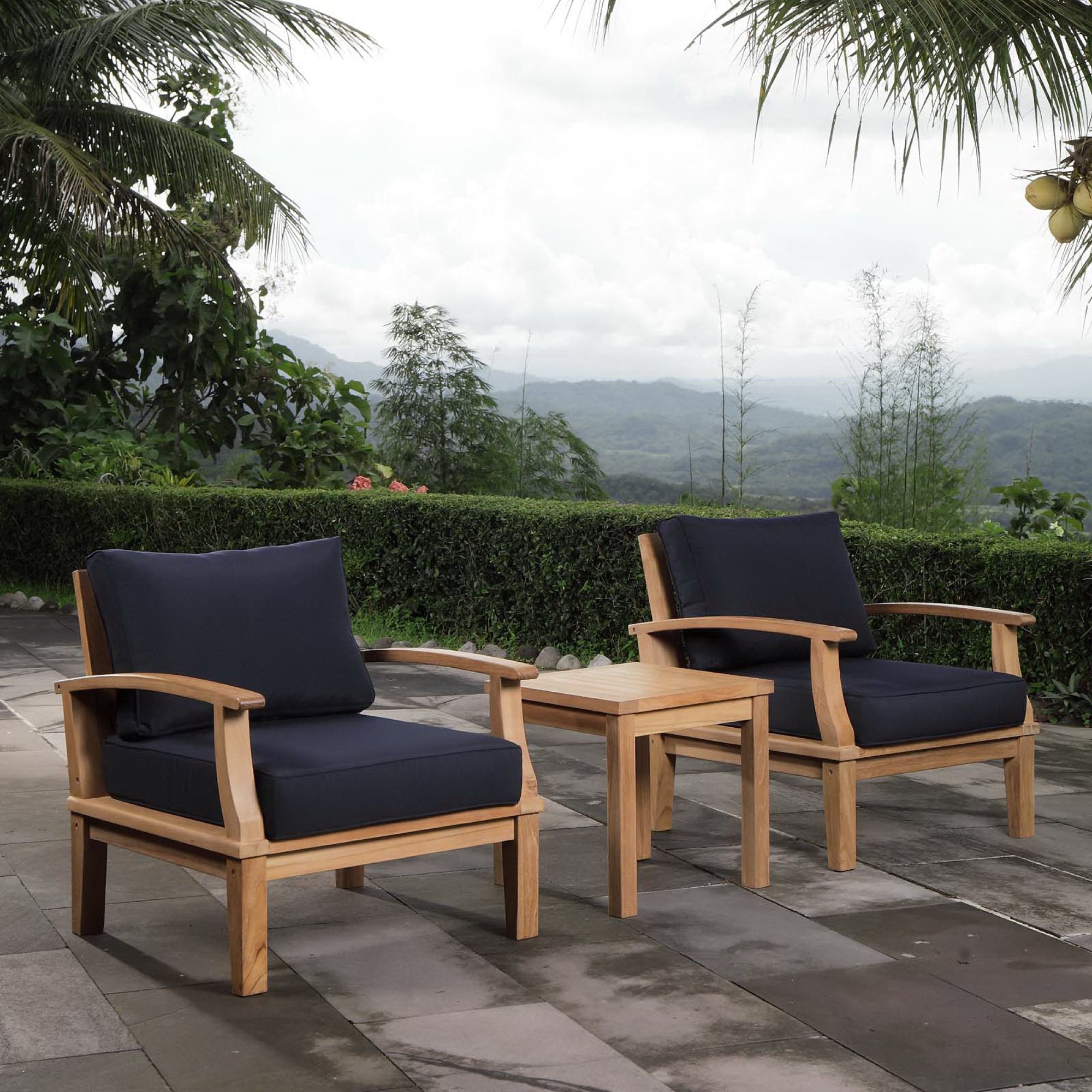 Modway Marina 3 Piece Outdoor Patio Teak Set