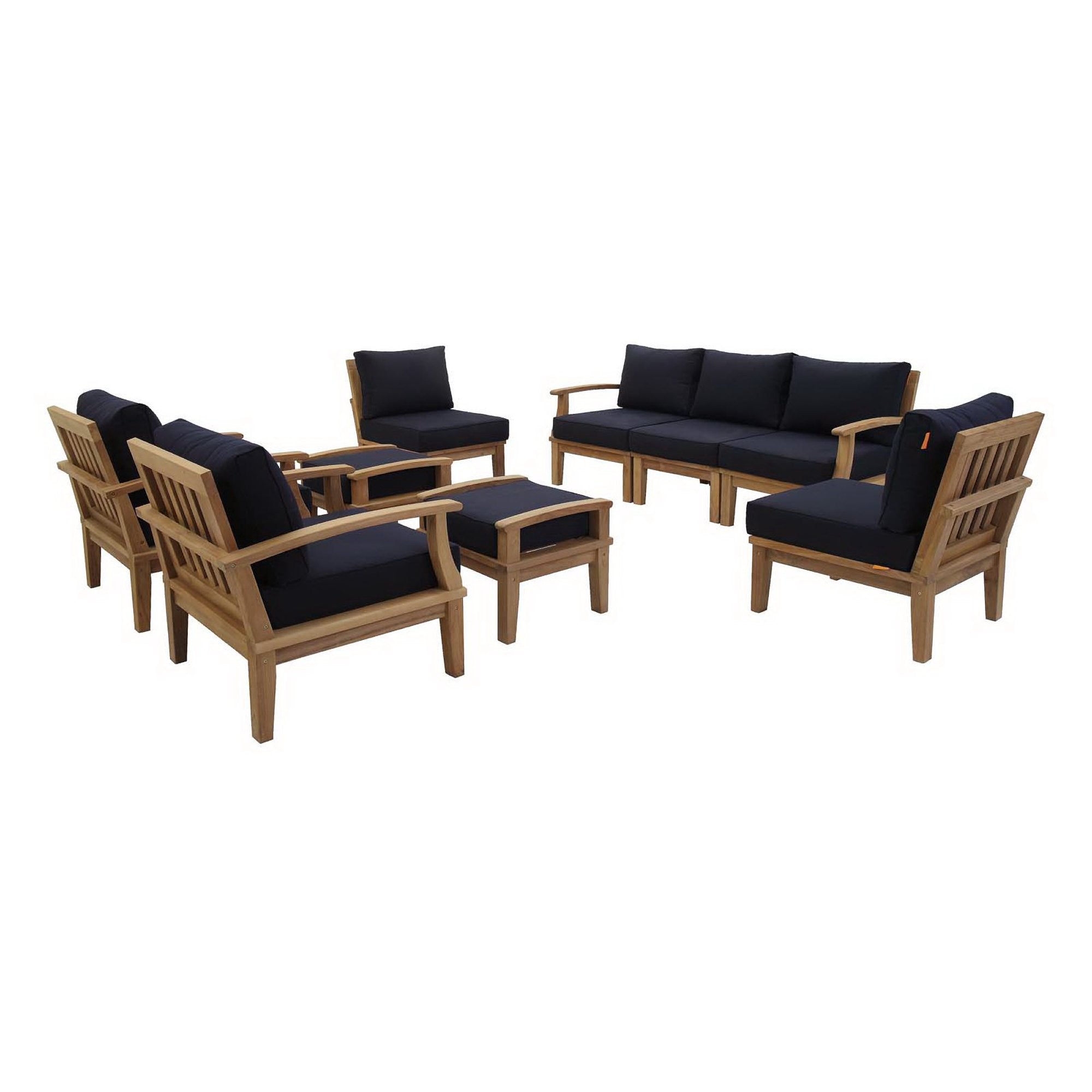 Modway Marina 9 Piece Outdoor Patio Teak Set