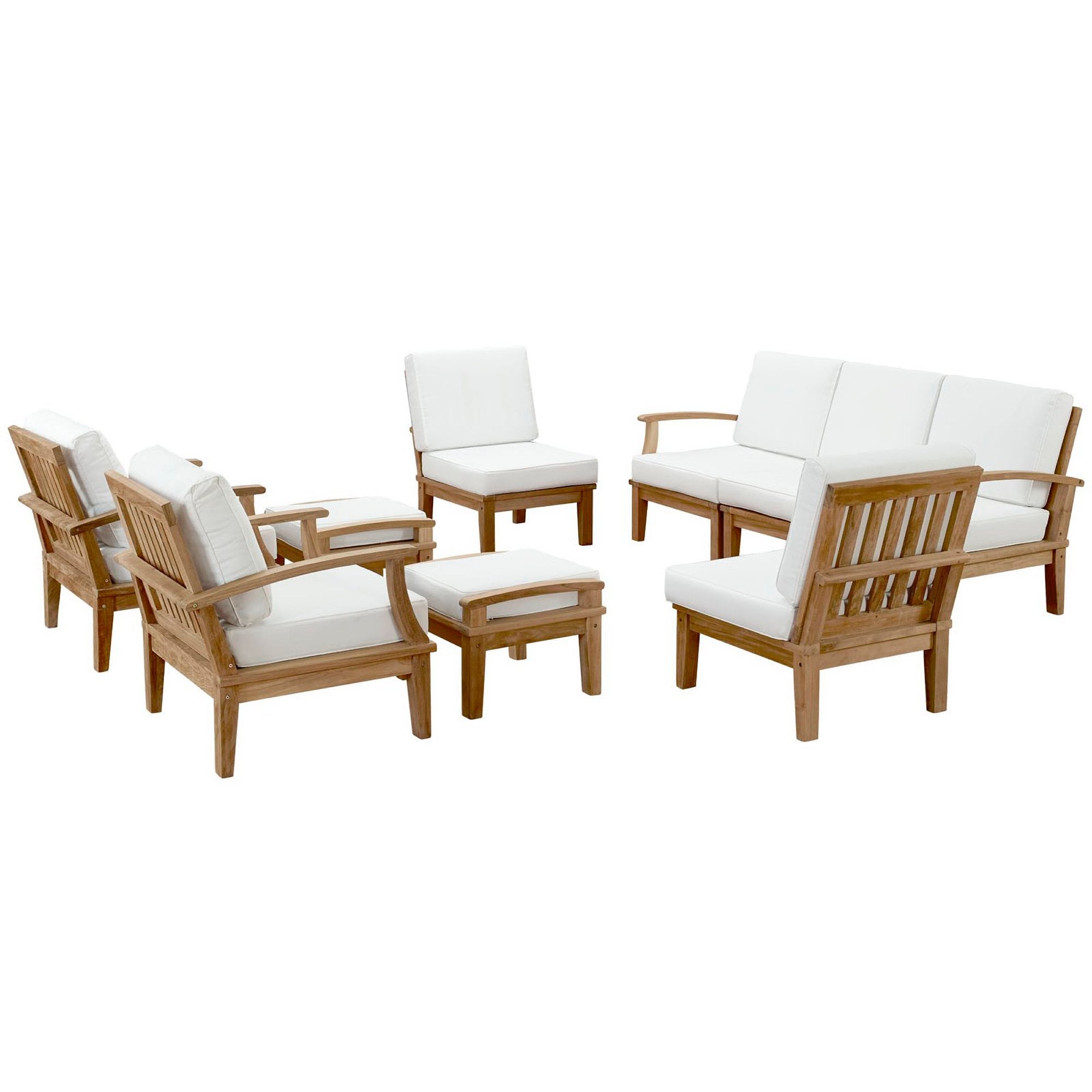 Modway Marina 9 Piece Outdoor Patio Teak Set