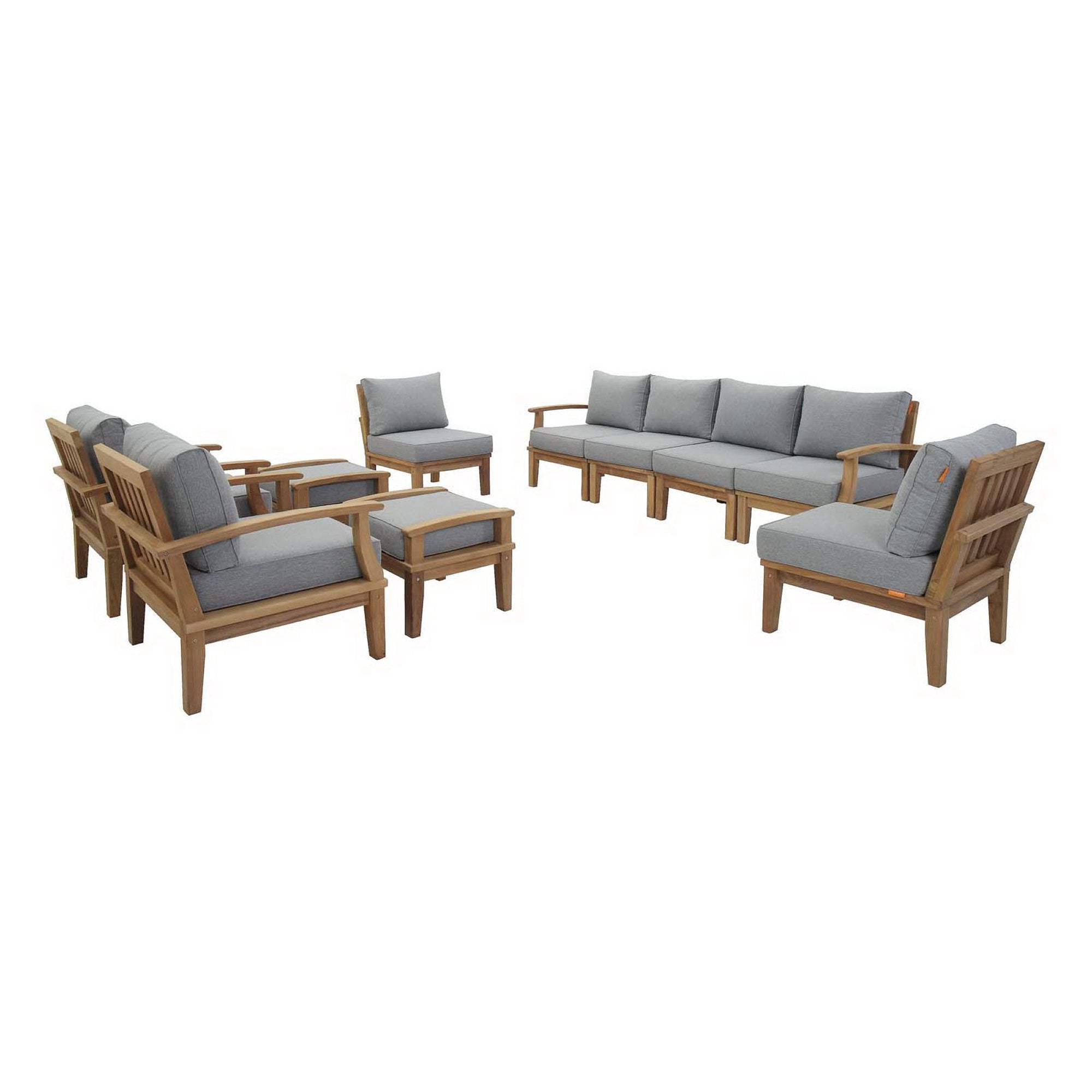 Modway Marina 10 Piece Outdoor Patio Teak Set