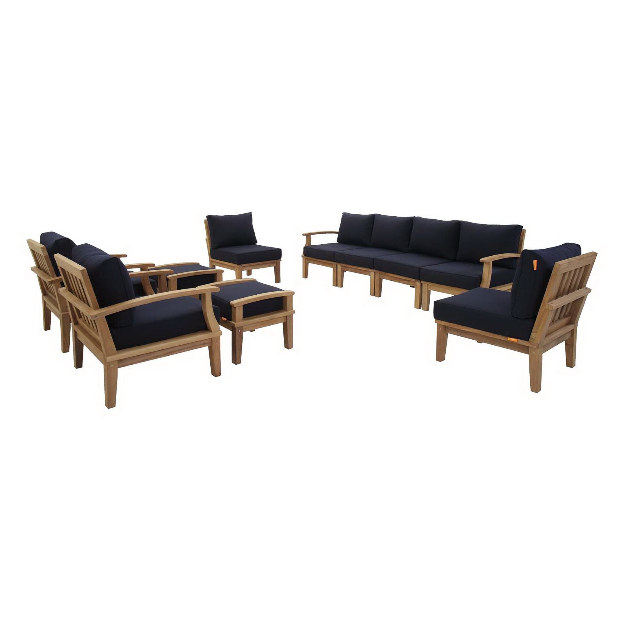 Modway Marina 10 Piece Outdoor Patio Teak Set