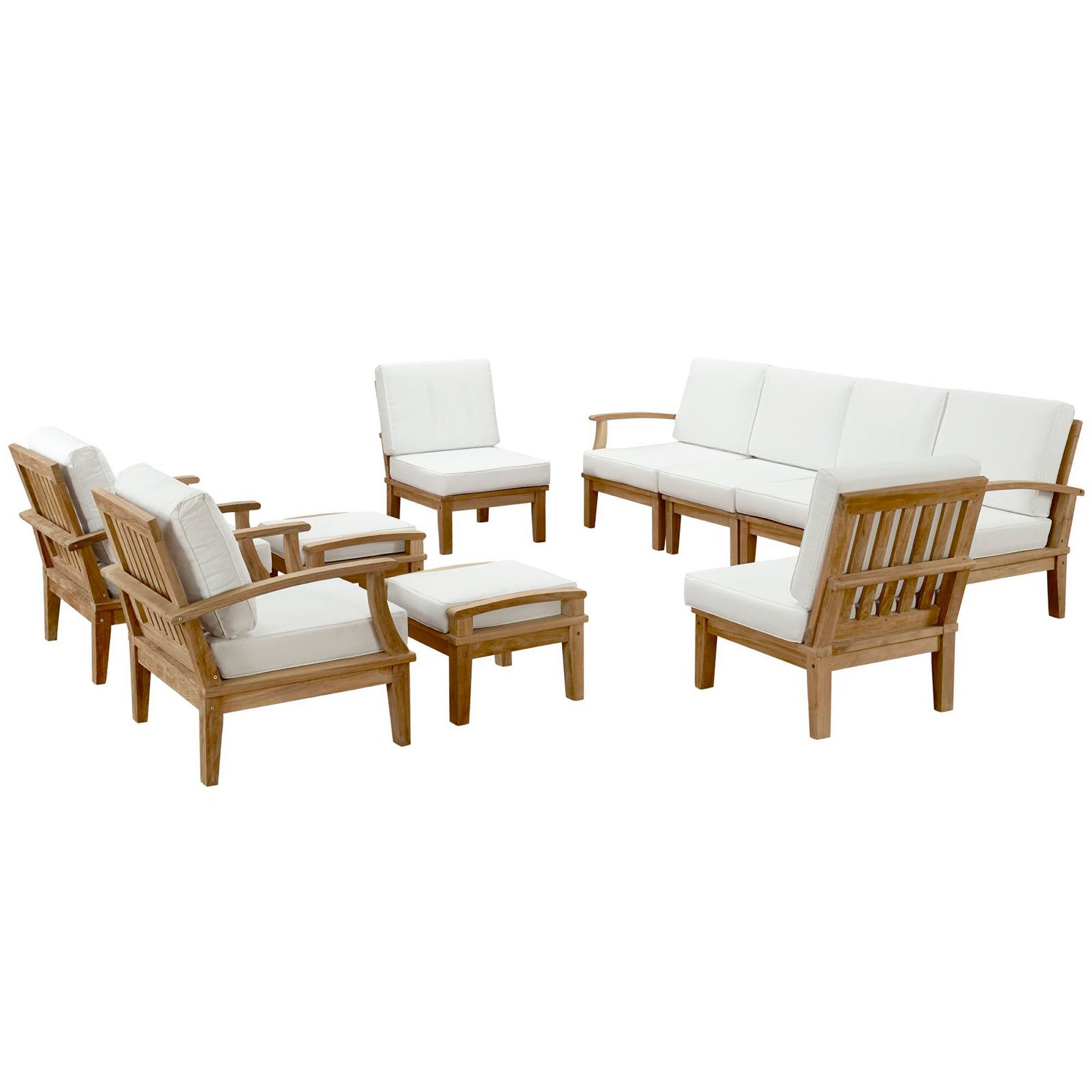 Modway Marina 10 Piece Outdoor Patio Teak Set