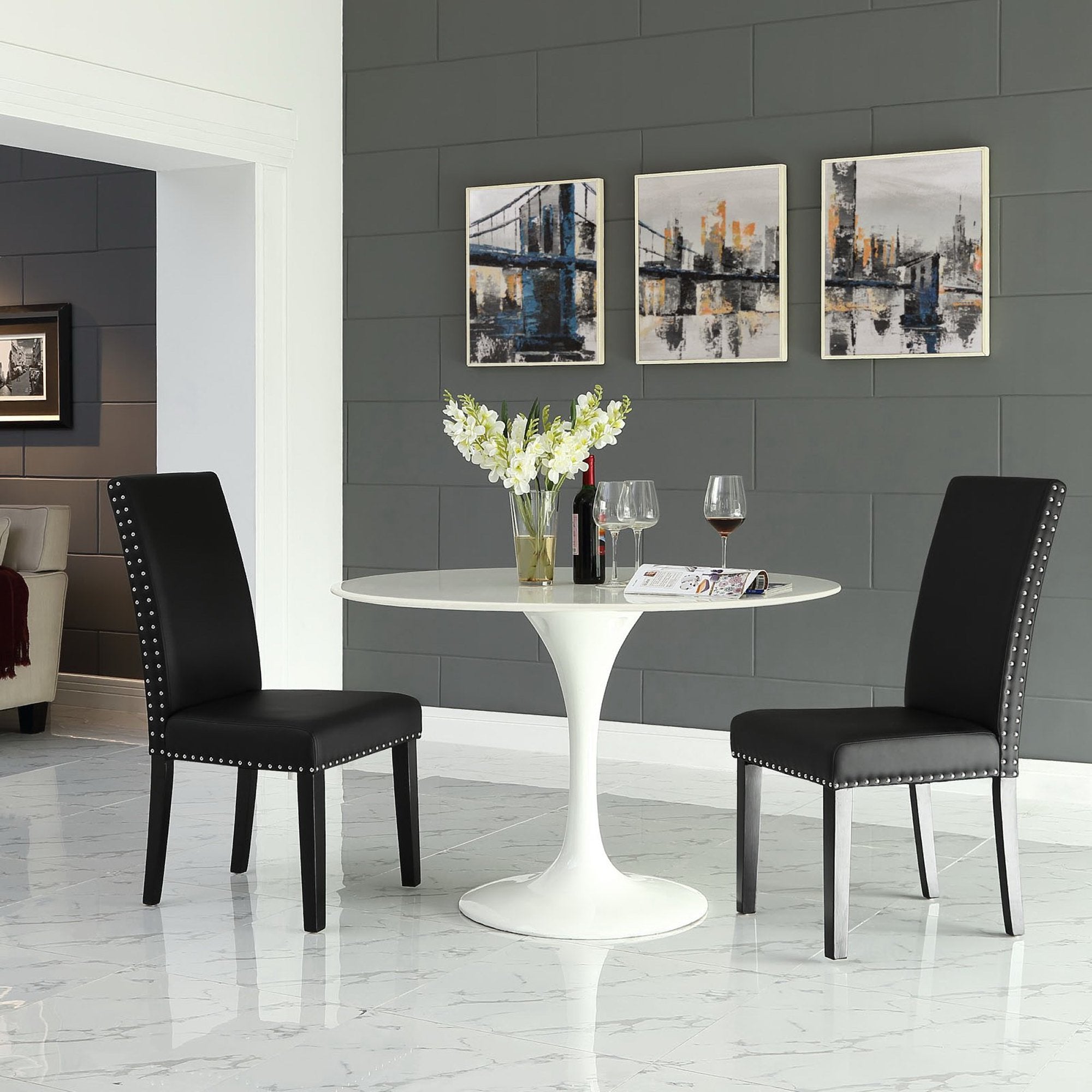 Modway Parcel Dining Faux Leather Side Chair