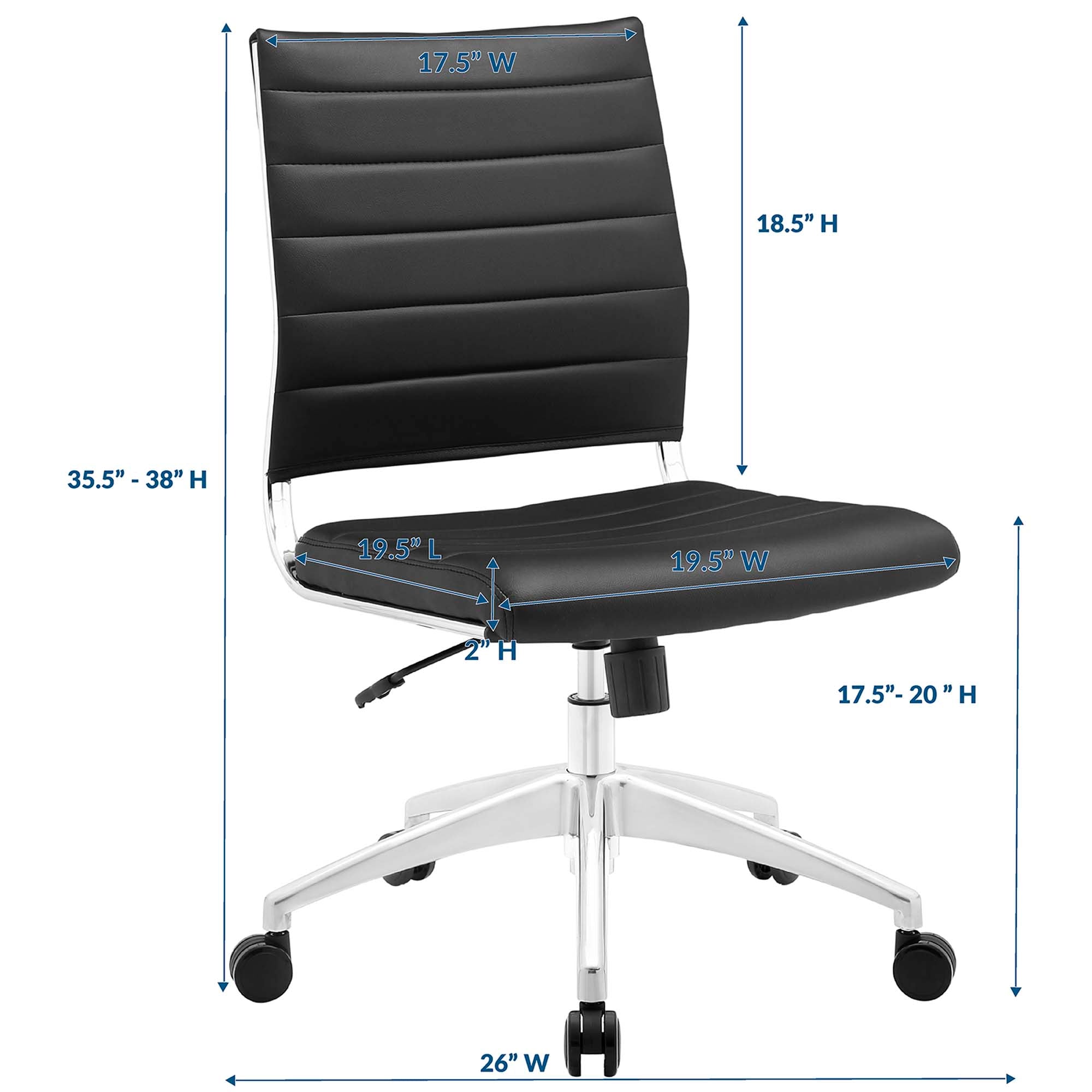 Modway Jive Armless Mid Back Office Chair
