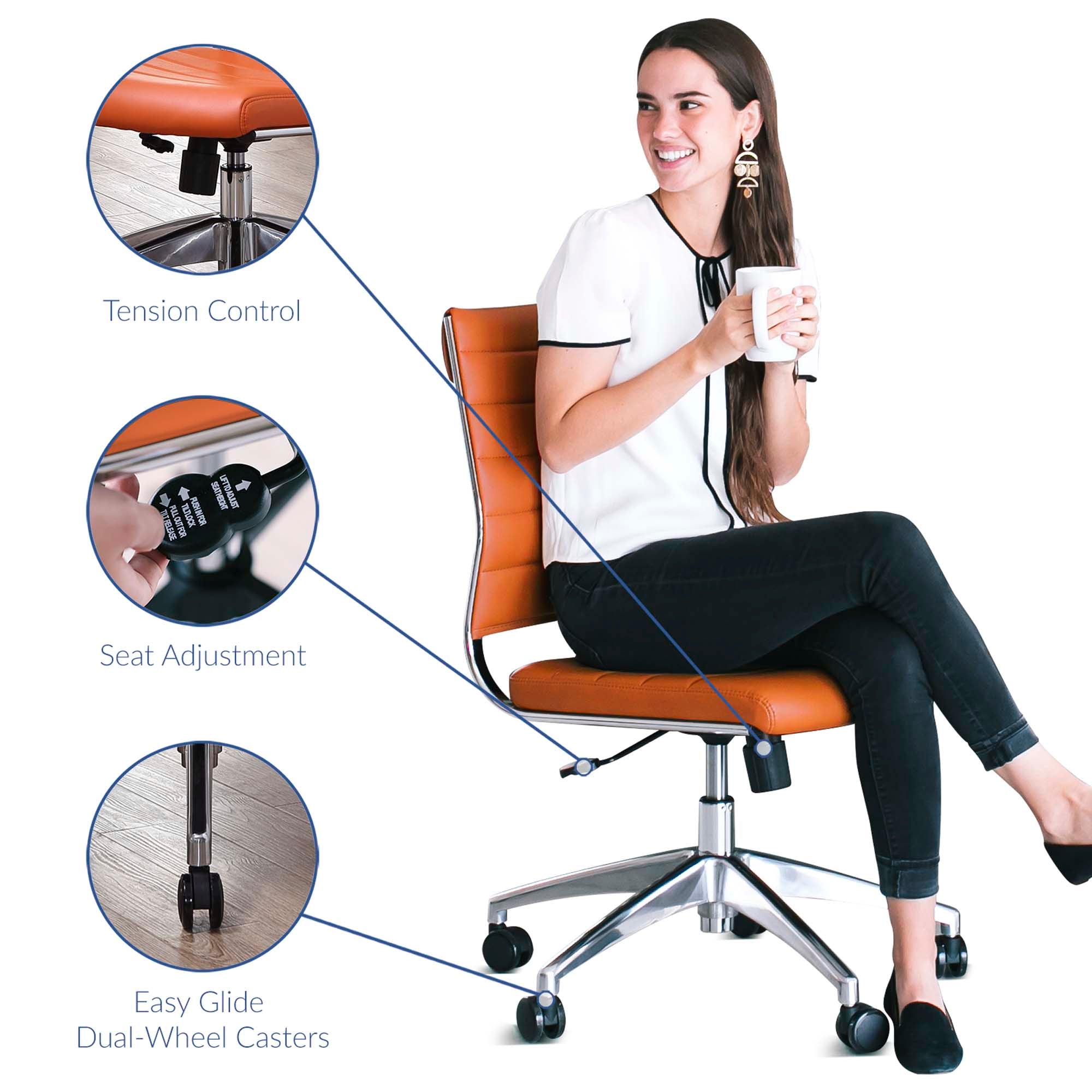 Modway Jive Armless Mid Back Office Chair