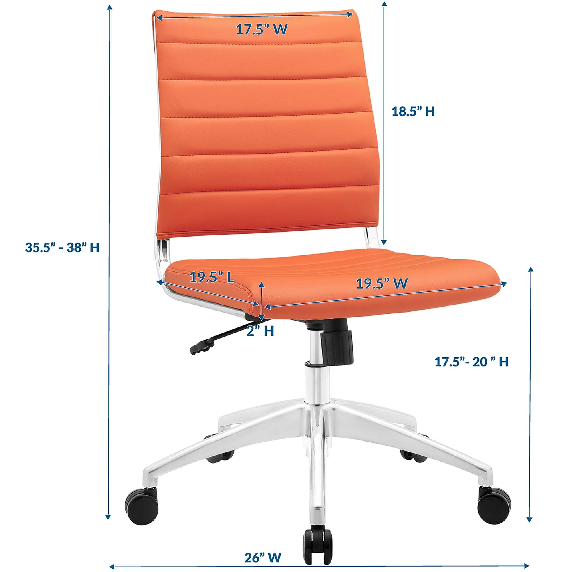 Modway Jive Armless Mid Back Office Chair