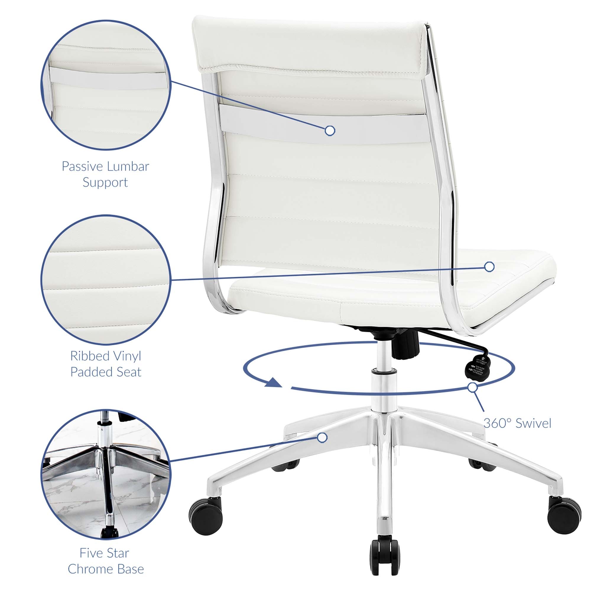 Modway Jive Armless Mid Back Office Chair