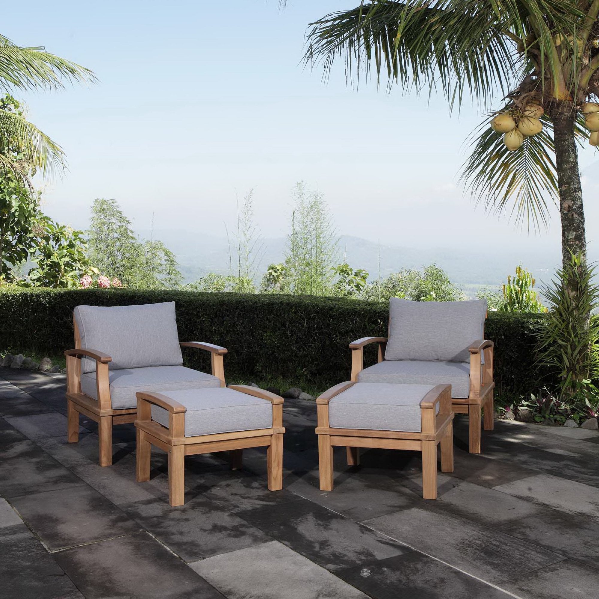 Modway Marina 4 Piece Outdoor Patio Teak Set