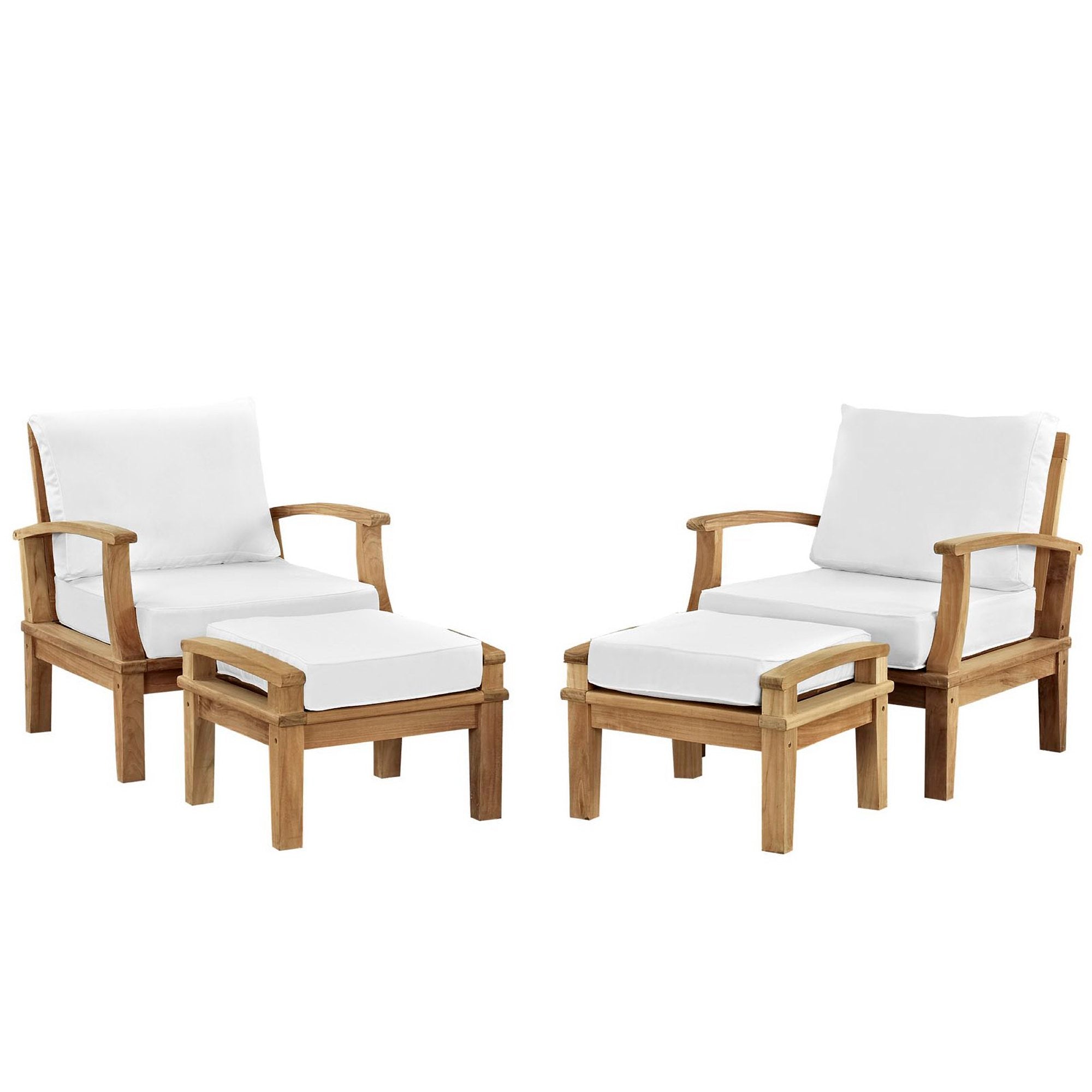 Modway Marina 4 Piece Outdoor Patio Teak Set