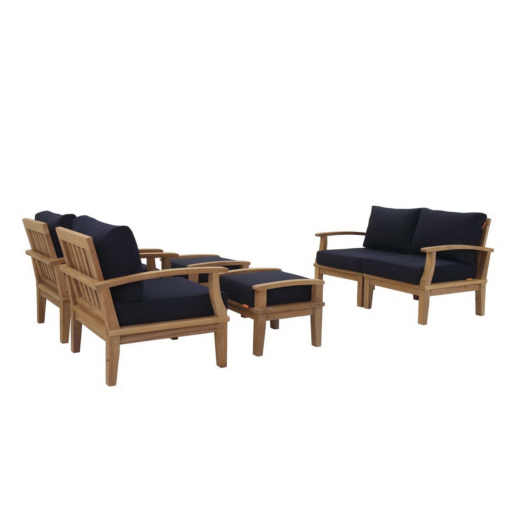 Modway Marina 6 Piece Outdoor Patio Teak Set