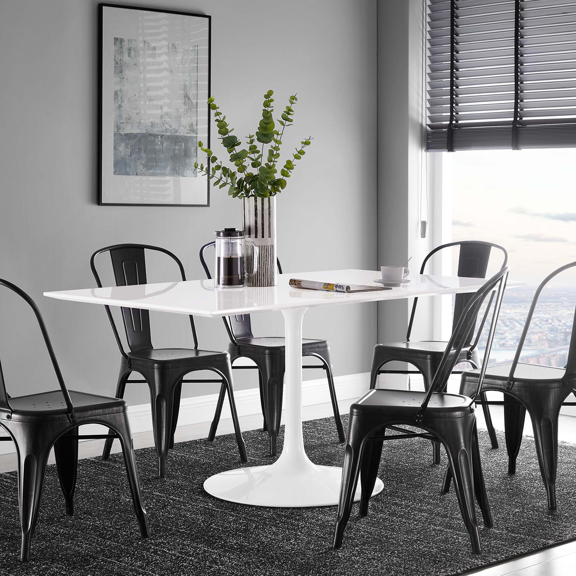 Modway Lippa 60" Rectangle Wood Dining Table