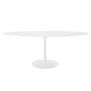 Modway Lippa 78" Oval Faux Marble Dining Table