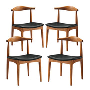 Modway Tracy Wood Dining Chairs Set of 4