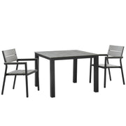 Modway Maine 3 Piece Outdoor Patio Dining Set