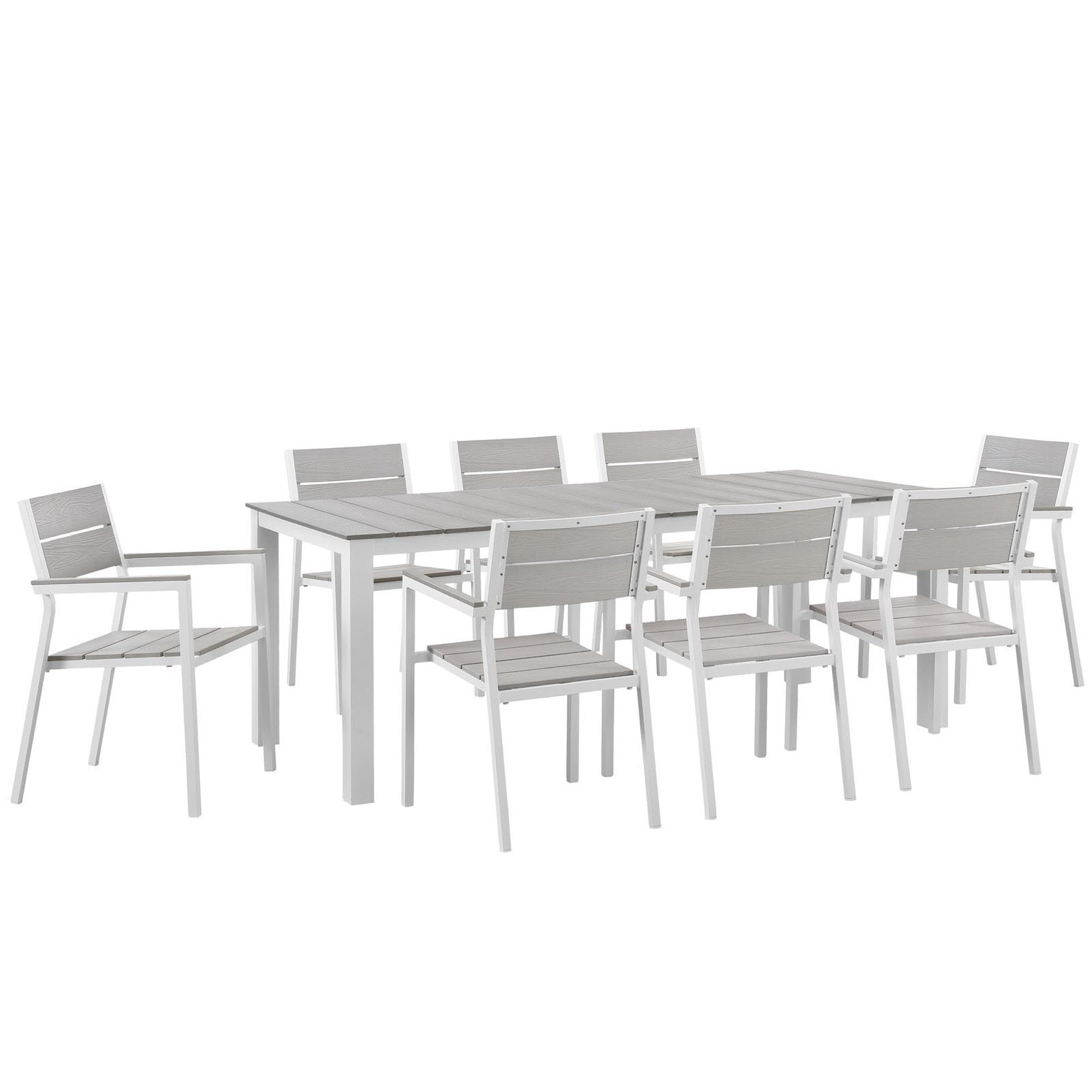 Modway Maine 9 Piece Outdoor Patio Dining Set