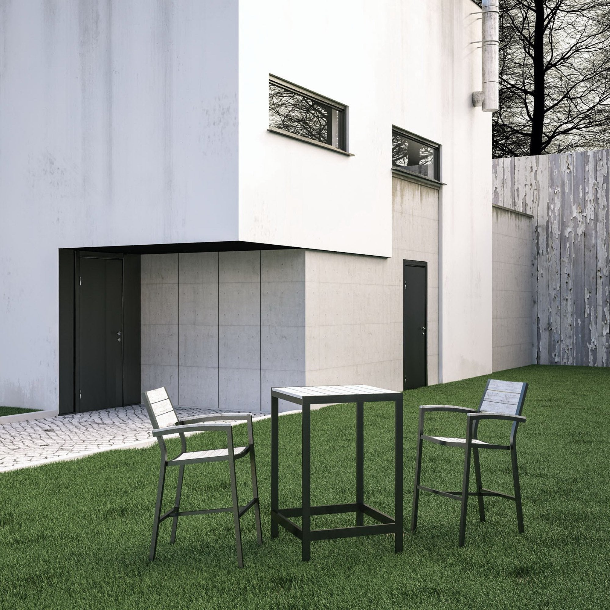 Modway Maine 3 Piece Outdoor Patio Dining Set