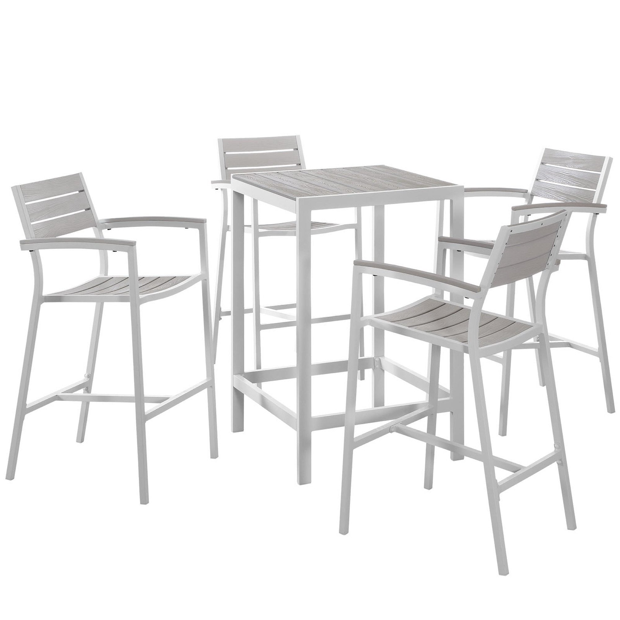 Modway Maine 5 Piece Outdoor Patio Bar Set