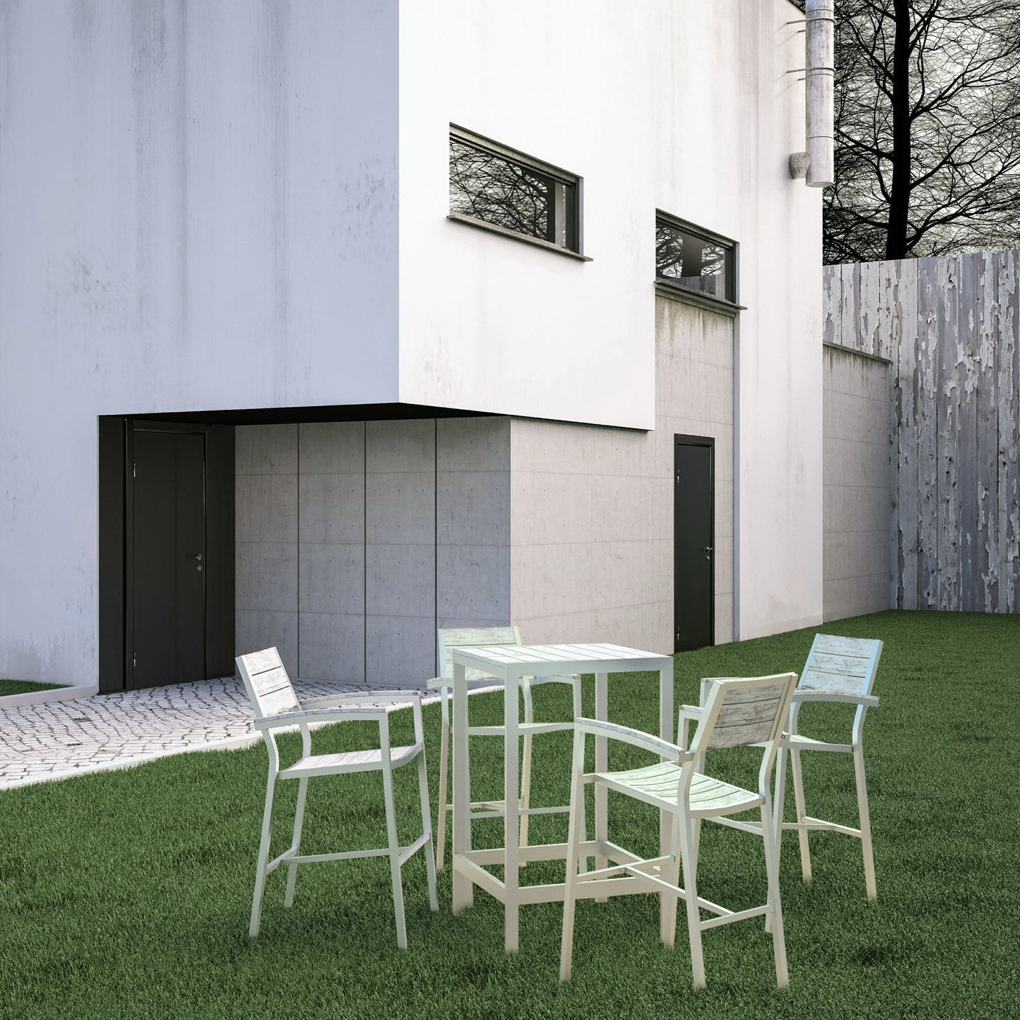 Modway Maine 5 Piece Outdoor Patio Bar Set