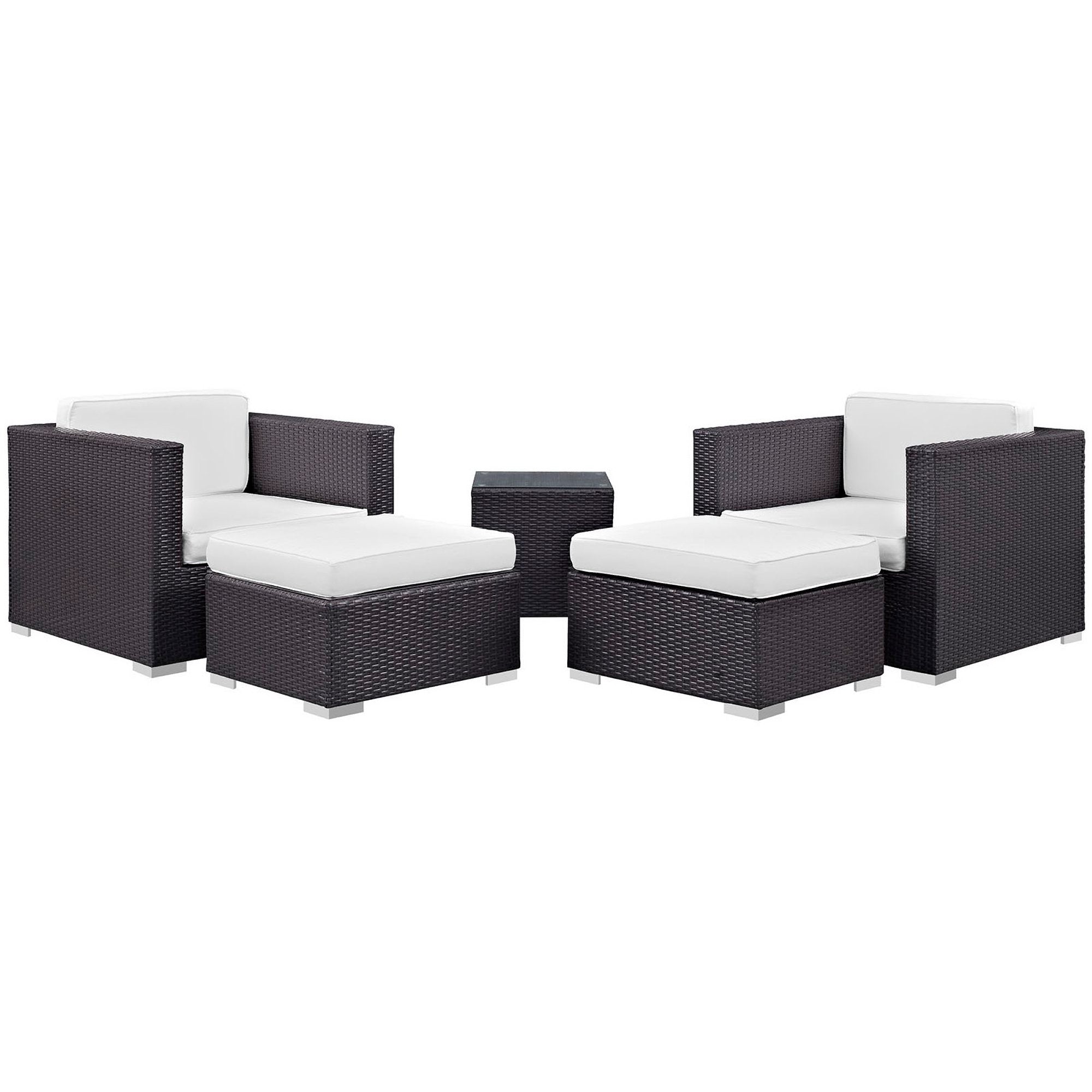 Modway Convene 5 Piece Outdoor Patio Sectional Set