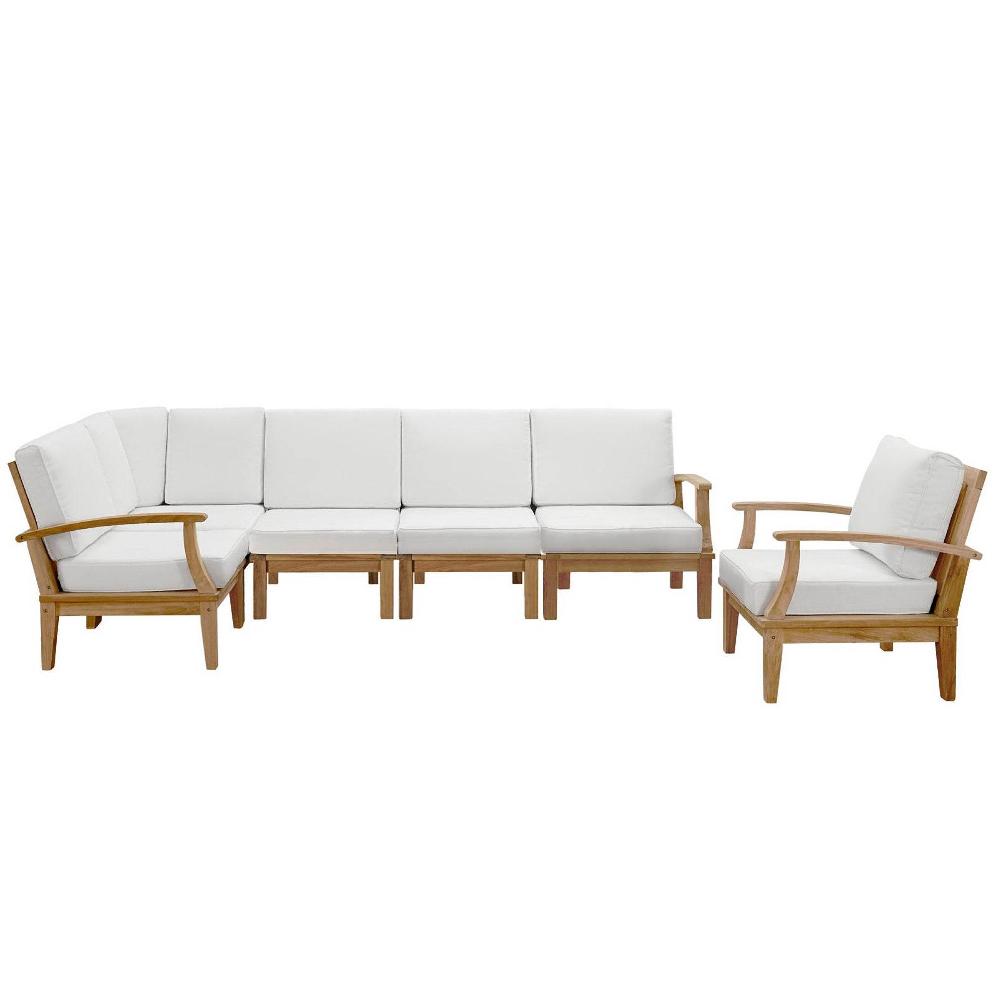 Modway Marina 6 Piece Outdoor Patio Teak Set