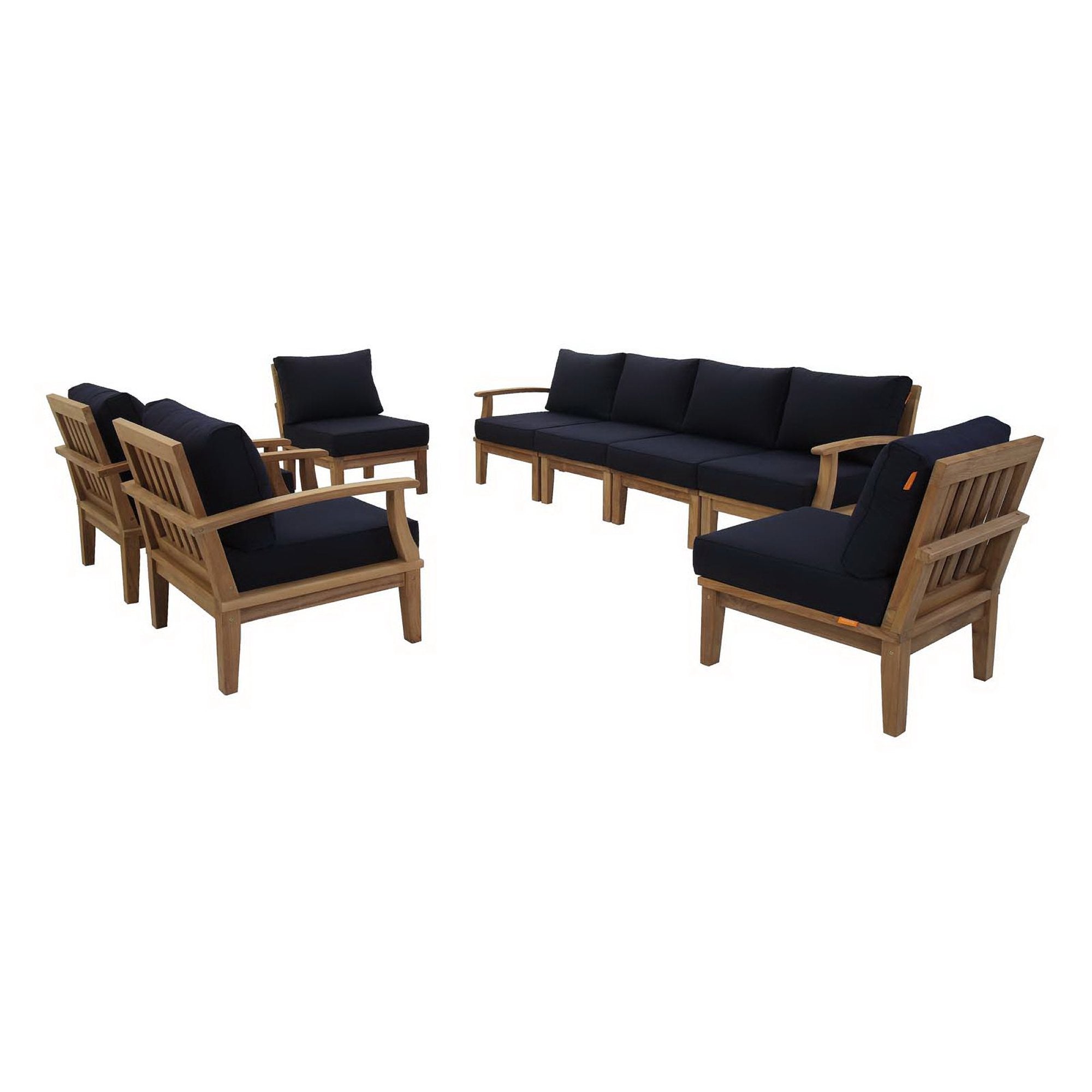 Modway Marina 8 Piece Outdoor Patio Teak Set